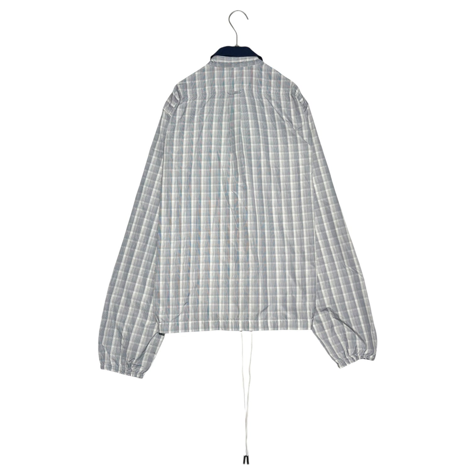 DSQUARED2(ディースクエアード) Drawcord check shirt ドローコード チェック シャツ 44(S程度) ネイビー