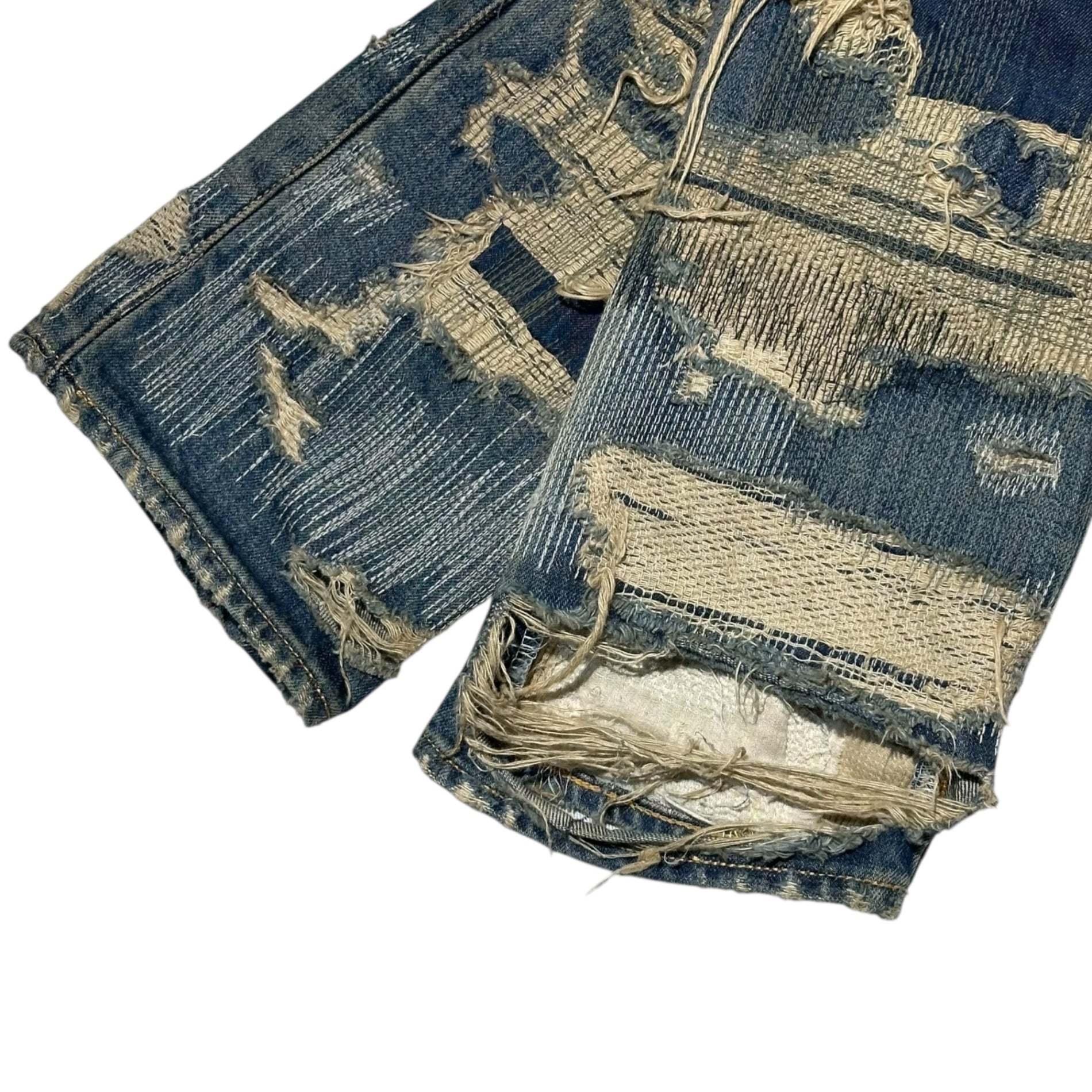 【近日公開】UNDERCOVERISM(アンダーカバイズム) 05AW 85 DENIM Hard Crash Denim Pants 85デニム ハード クラッシュ デニム パンツ 5A240-P2 3(Ｍ～L程度) インディゴ