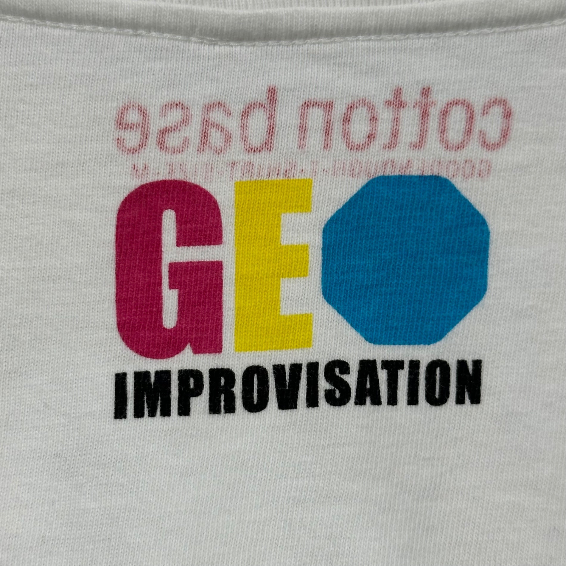 GOODENOUGH(グッドイナフ) 2001's cotton base Chemical G Logo Print s/s T-Shirt ケミカル G ロゴ プリント 半袖 Tシャツ M ホワイト×マルチカラー