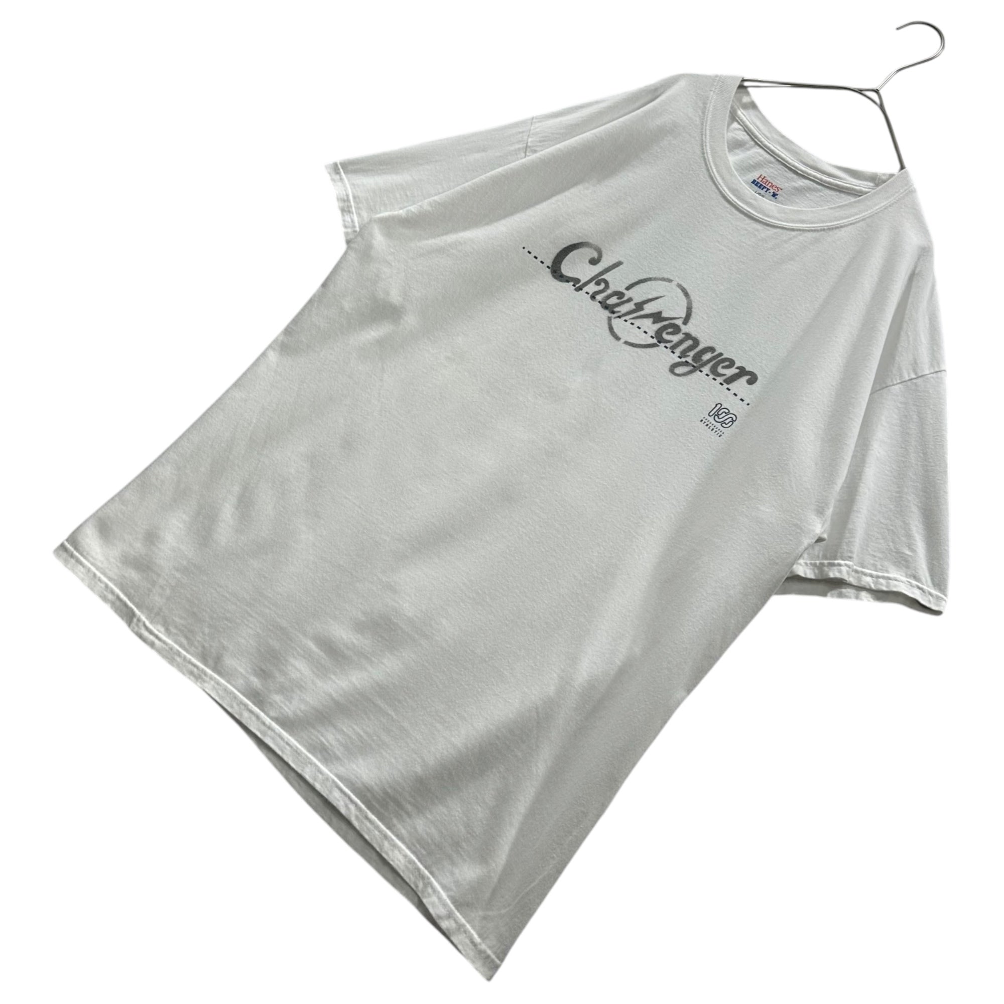 FRAGMENT DESIGN×challenger (フラグメントデザイン×チャレンジャー) Graphic print S/S T-shirt グラフィック プリント 半袖 Tシャツ L ホワイト×ブルー×グレー Hanes body