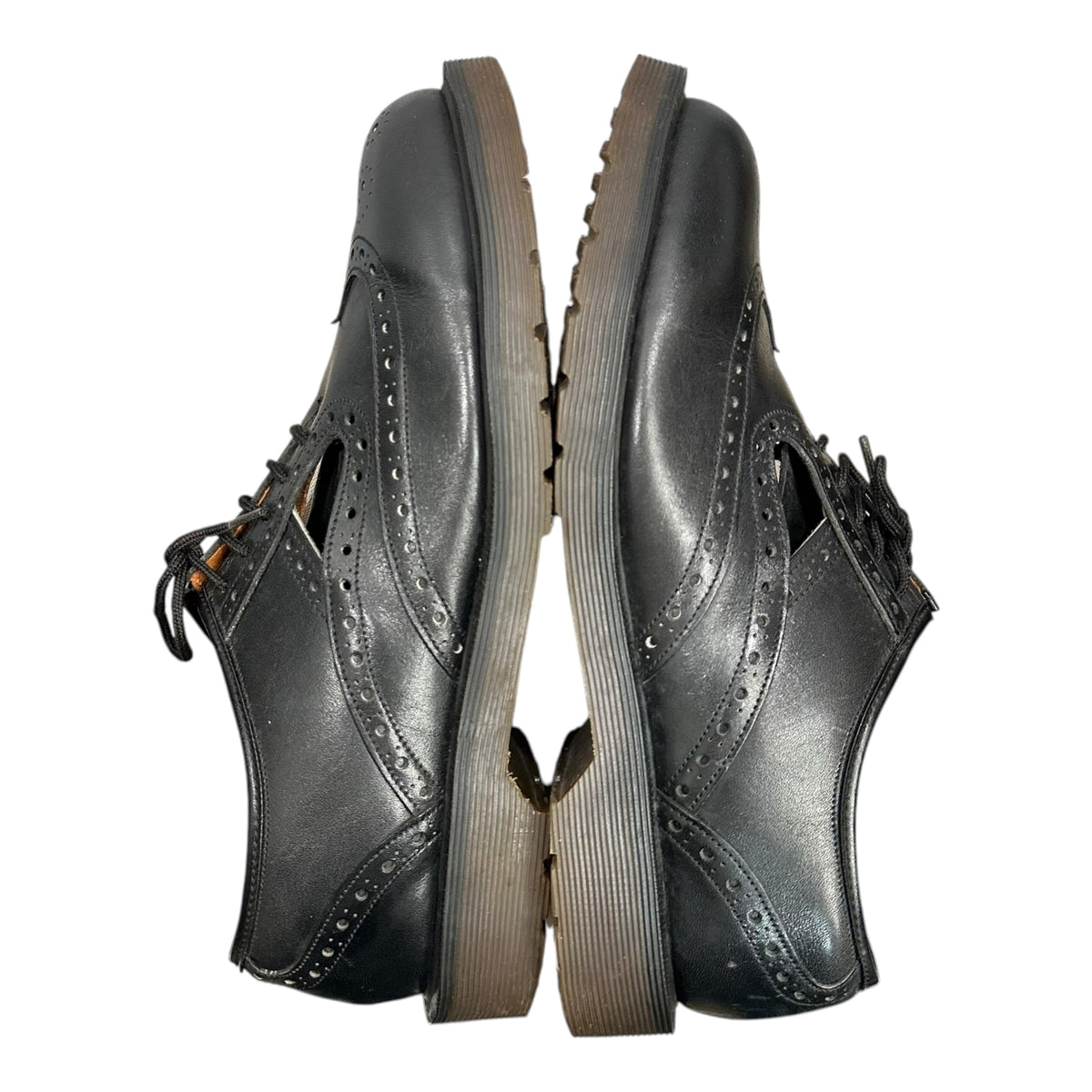 COMME des GARCONS HOMME PLUS×DR.MARTENS(コムデギャルソンオムプリュス×ドクターマーチン) 1980's UK made Wingtip side-cutout leather shoes ウィングチップ サイドオープン レザー シューズ UK 6 1/2(25.5cm程度) ブラック 80's 80年代 最初期