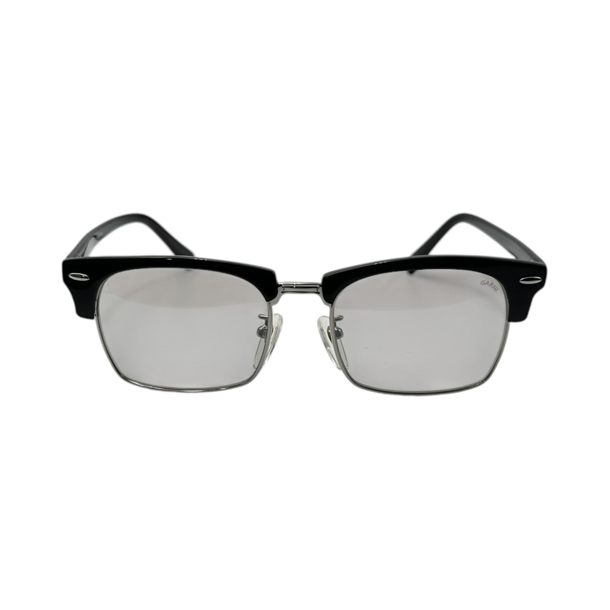 GARNI(ガルニ) Half-rim Square Sunglasses ハーフリム スクエア サングラス GG4002-01 ブラック