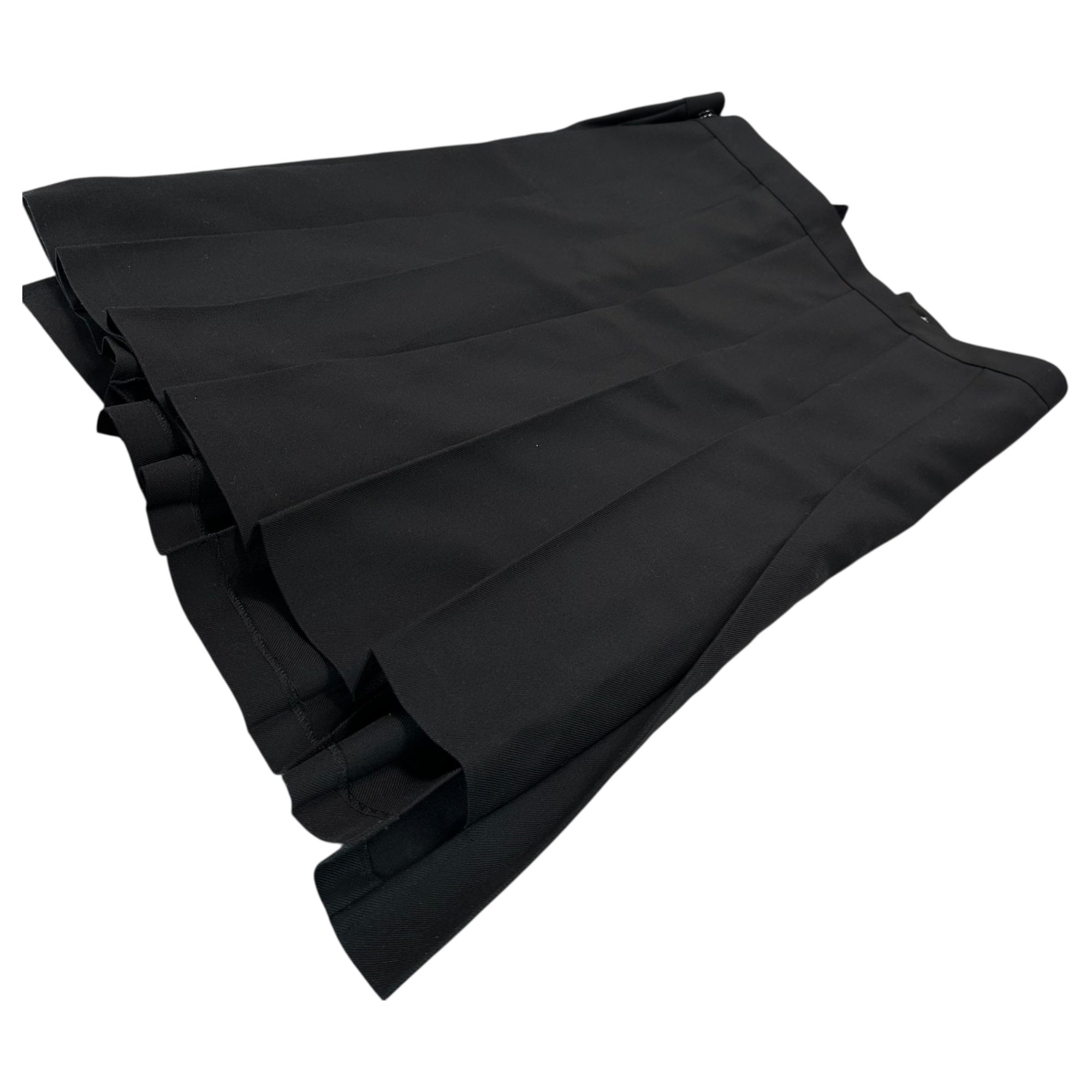 COMME des GARCONS JUNYA WATANABE(コムデギャルソンジュンヤワタナベ) 17AW Wrap-around Design Pleated Wool Skirt 折り返し デザイン プリーツ ウール スカート JT-P009 M ブラック AD2017