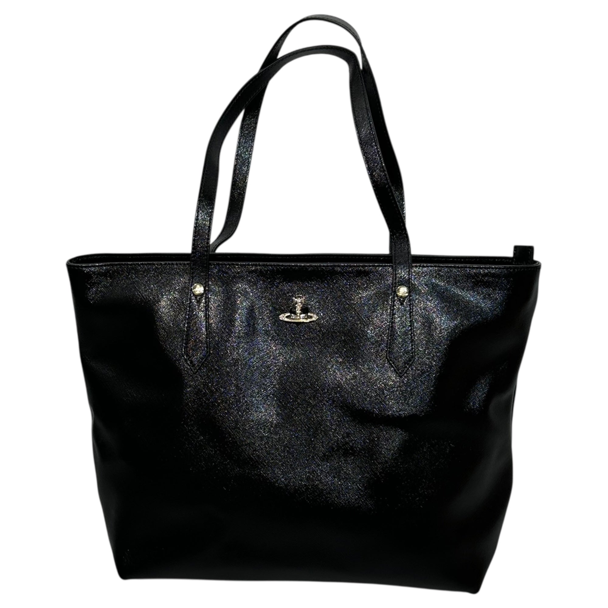 Vivienne Westwood(ヴィヴィアンウエストウッド) DIAMANTE ORB SHOPPER ディアマンテ オーブ ショッパー トート バッグ 4205007D-L0040 ブラック 参考定価55,000円(税込)