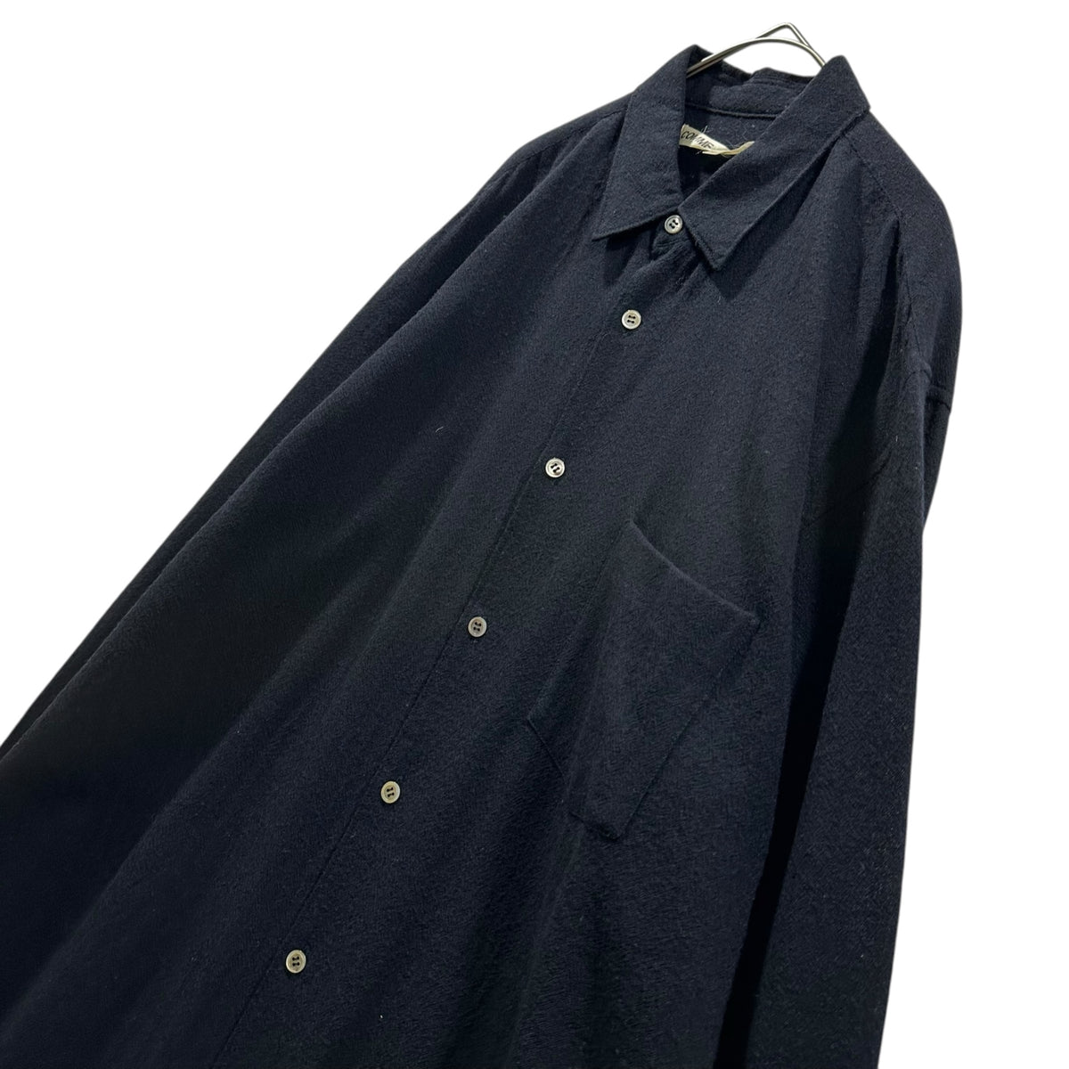 COMME des GARCONS(コムデギャルソン) 1994AW Wool Long Shirt Dress ウール ロング シャツ ワンピース GO-04002 M ダークネイビー AD1994 薄手 90's 90年代