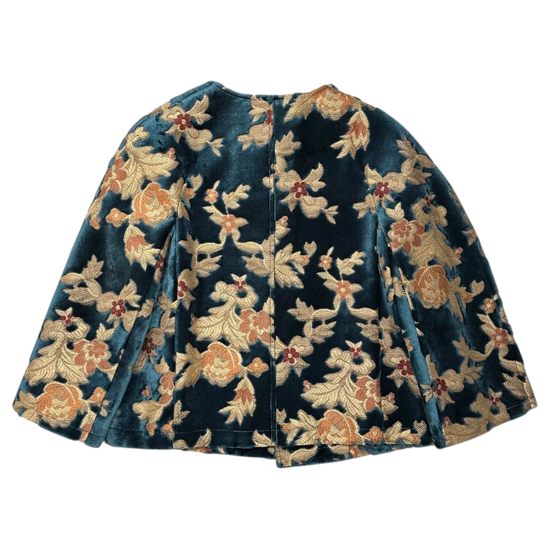 JUNYA WATANABE COMME des GARCONS(ジュンヤワタナベコムデギャルソン) 17AW Floral Velvet Jacquard Jacket  花柄 ベルベット ジャガード ジャケット  JT-J048 XS ブルー×ベージュ AD2017