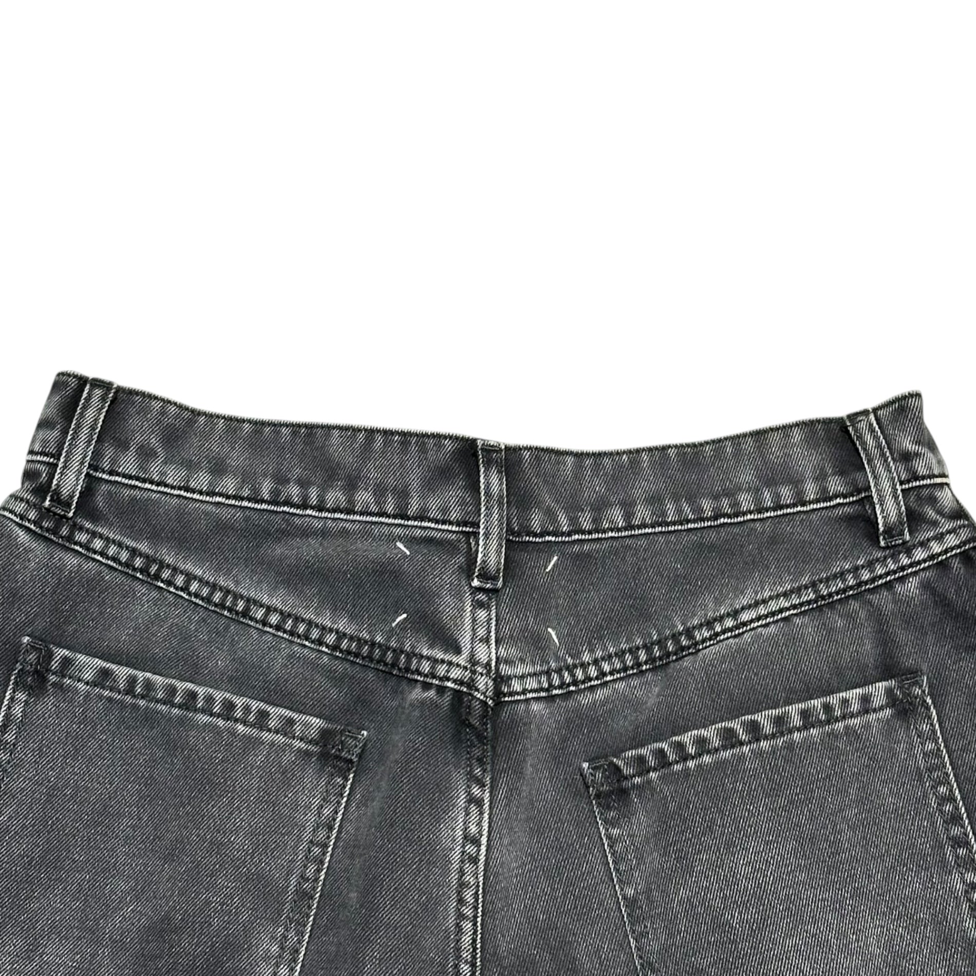 MAISON MARGIELA(メゾンマルジェラ) 24SS Slash detail cutout black denim pants スラッシュ ディテール カットアウト ブラック デニム パンツ S51LA0051 46 ブラック 稀少 メンズサイズ ①ライン