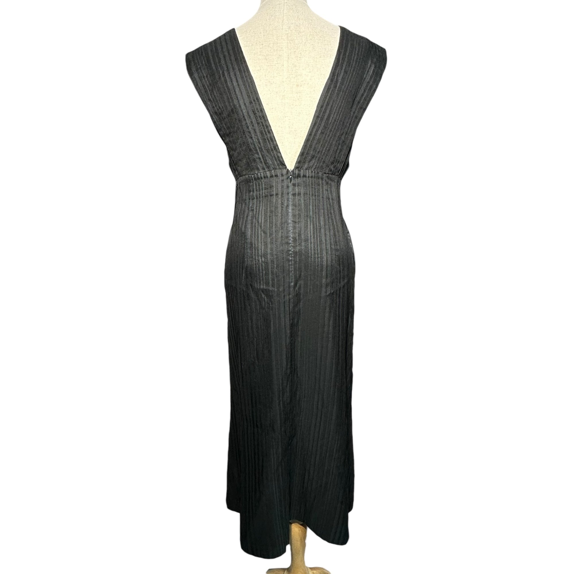 mame kurogouchi(マメクロゴウチ) Ribbon Stripe V Neck Dress