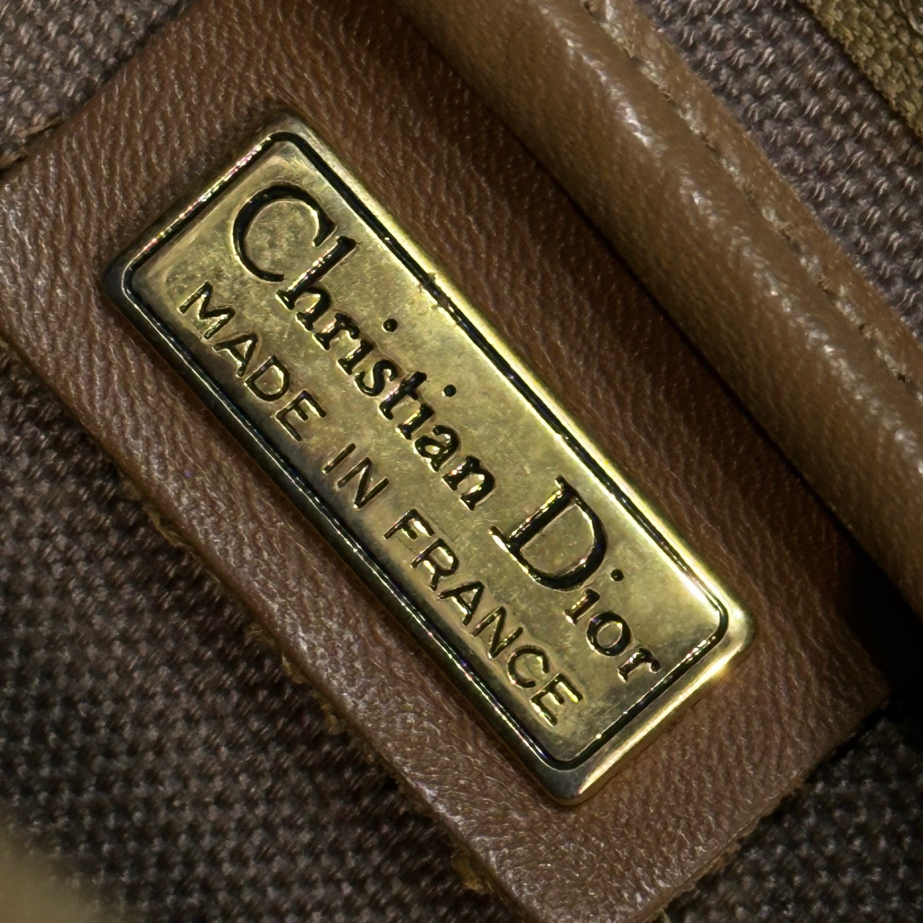 Christian Dior(クリスチャンディオール) 1970's Honeycomb Pattern PVC Shoulder Bag ハニカム柄 ショルダー バッグ ベージュ 70年代 ailee ジップ ヴィンテージ OLD