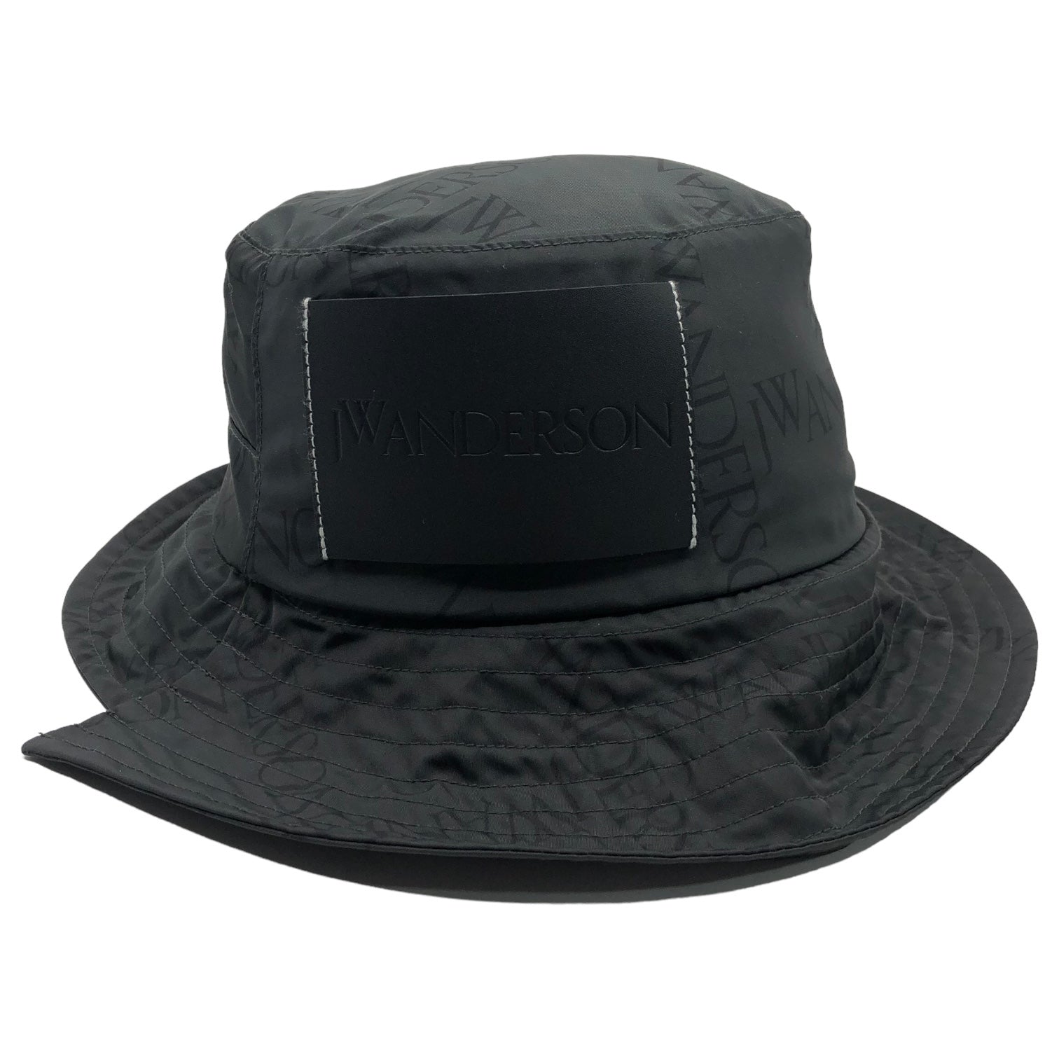 J.W.ANDERSON(ジェイダブリューアンダーソン) logo patch safari hat ロゴパッチ サファリ ハット N1 7GW 58 ブラック バケット