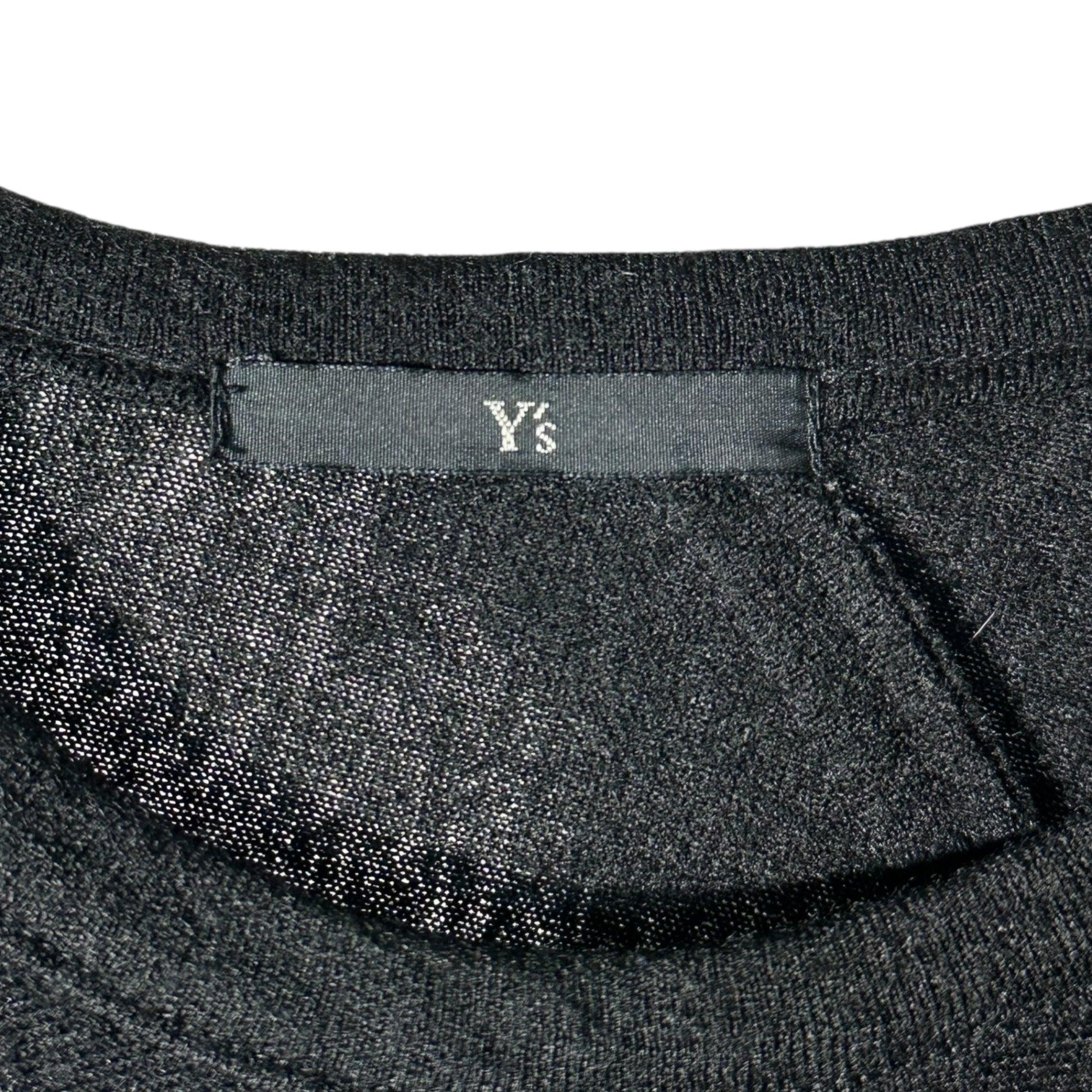 Y's(ワイズ) 90's Crew neck modified wool cut and sew クルーネック 変形 ウール カットソー YL-T75-154 FREE ブラック