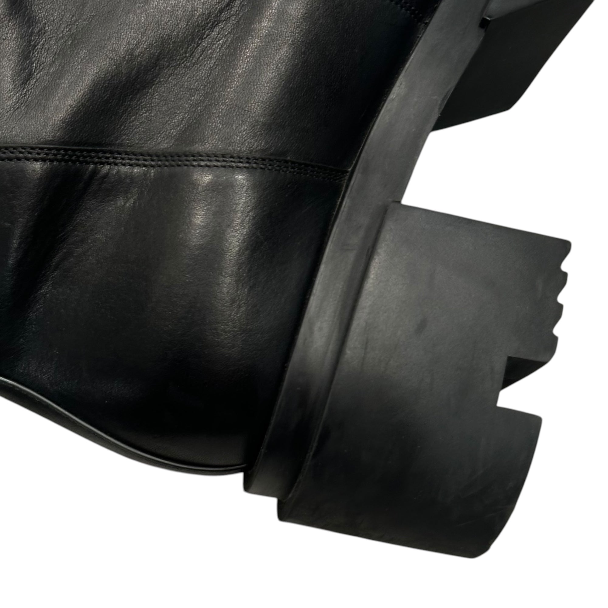 Rick Owens(リックオウエンス) 24AW Knee Pull On Bogun Tall Boots ニー プルオン ボーガン トール ブーツ RU02D6834 LOO 44(約28.5cm〜29.0cm) ブラック ロング レザー