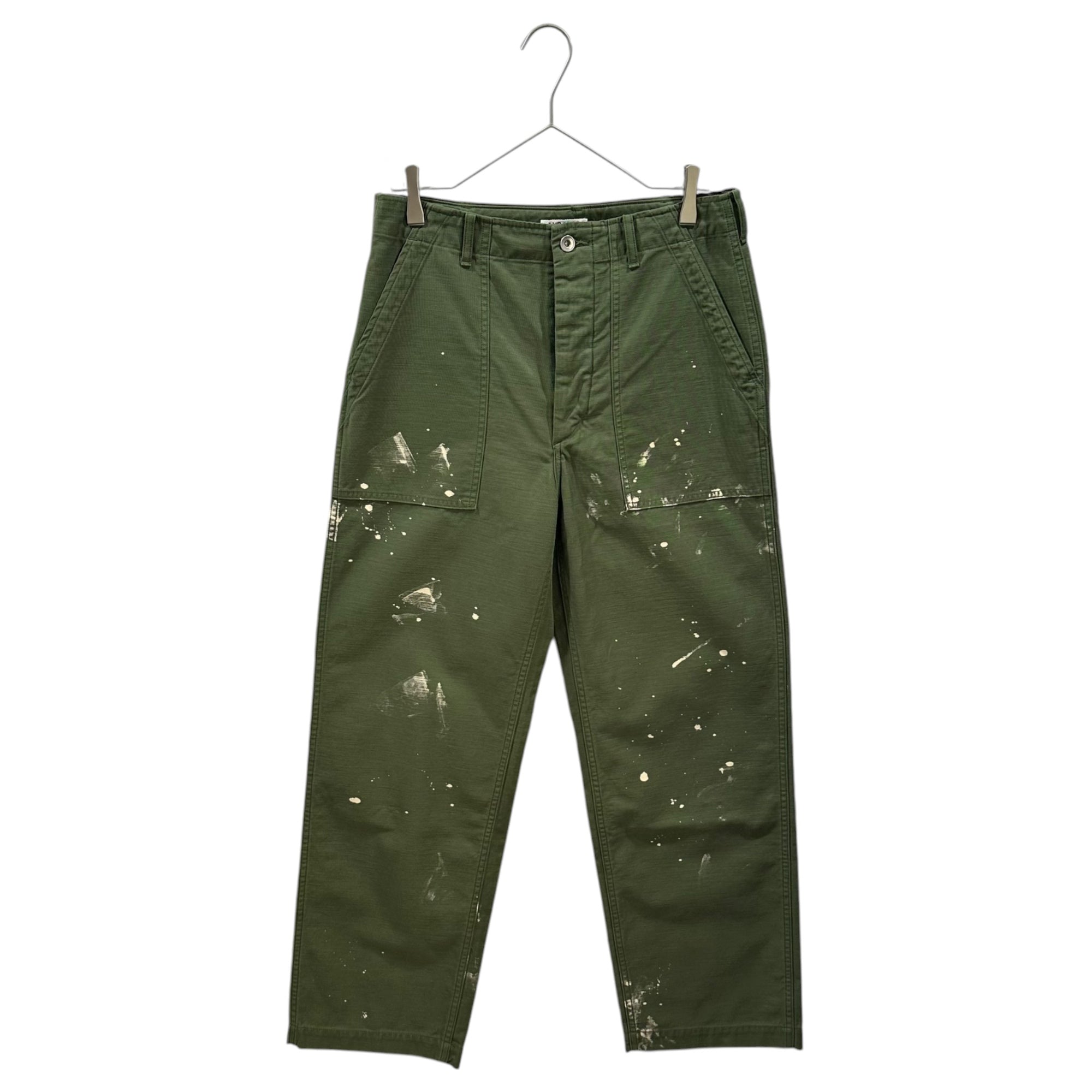 AURALEE(オーラリー) 2025AW WASHED BAGGY SATIN BLEACHED BAKER PANTS ウォッシュド バギー サテン ブリーチ ベイカー パンツ A25AP01BP 3 セージグリーン