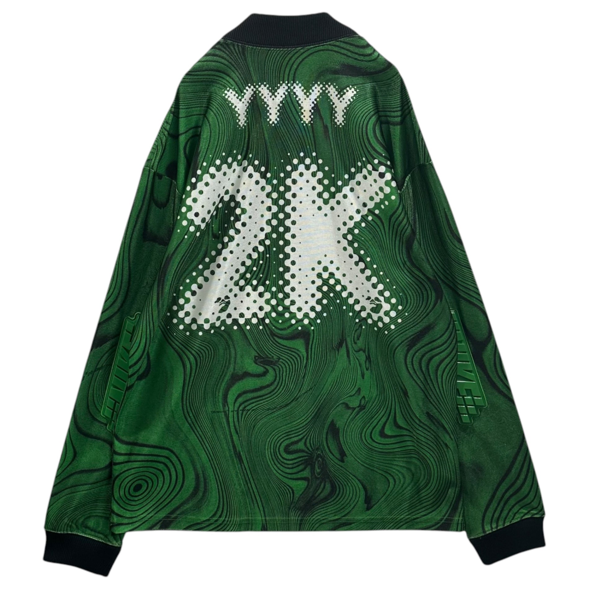 NIKE×Off-White(ナイキ×オフホワイト) Allover Print Jersey オールオーバー プリント ユニフォーム FQ0998-389 S グリーン 長袖 ゲームシャツ