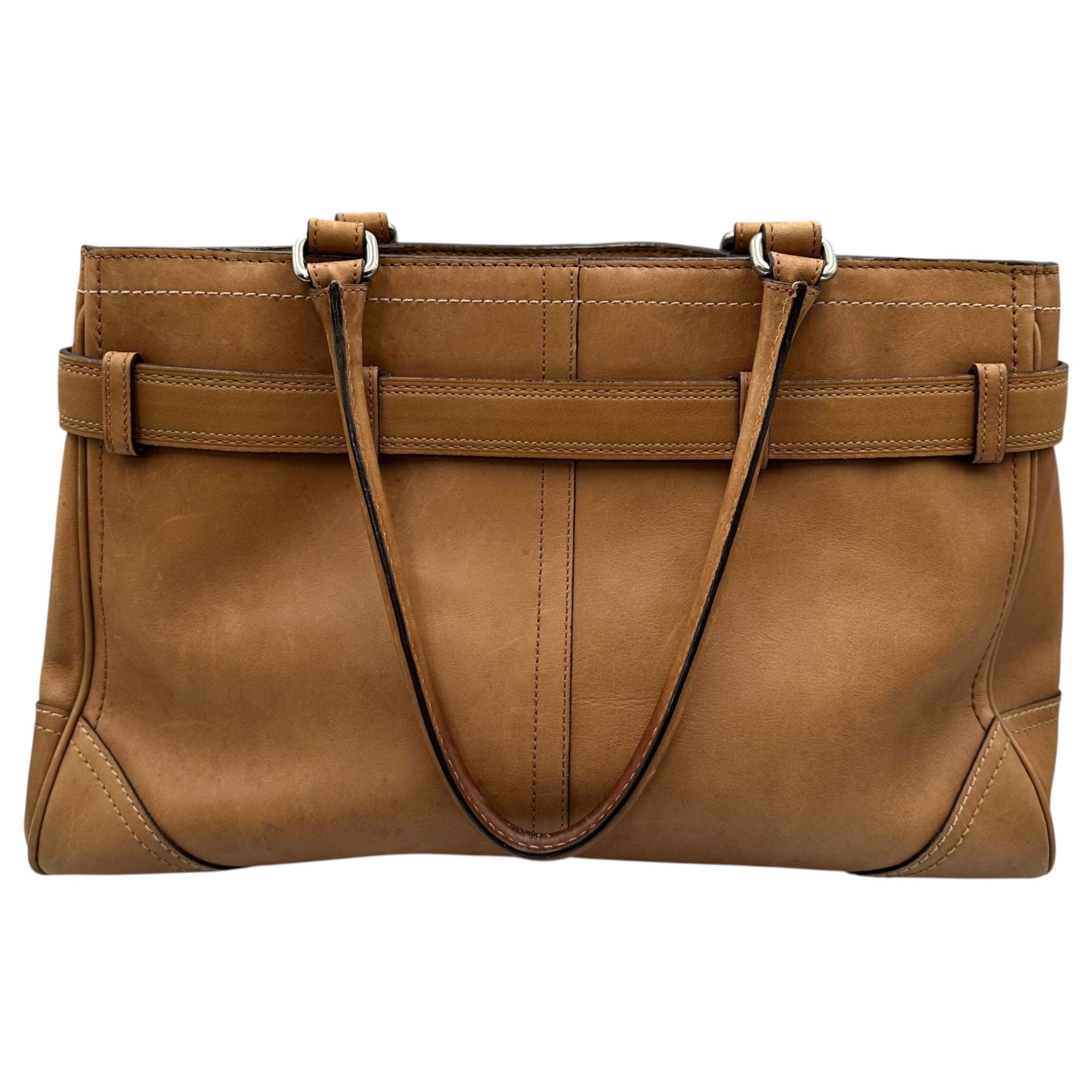 COACH(コーチ) All-Leather Handbag オールレザー ハンド バッグ F050-8A71 ブラウン