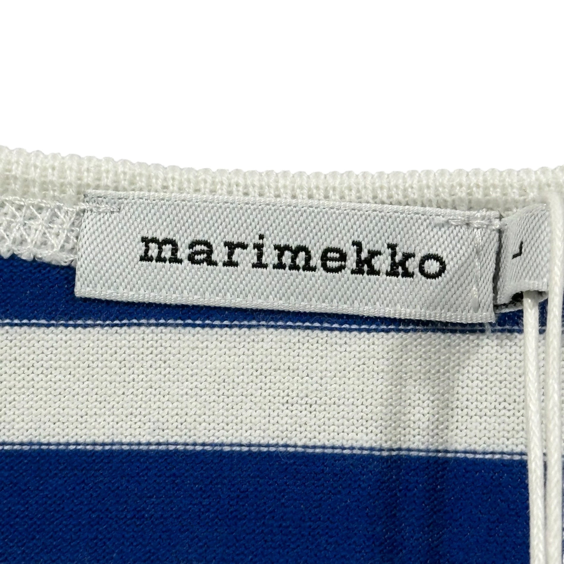 marimekko(マリメッコ) TASARAITA Border T-Shirt タサライタ ボーダー Tシャツ TASARAITA AW-14 L ホワイト×ブルー