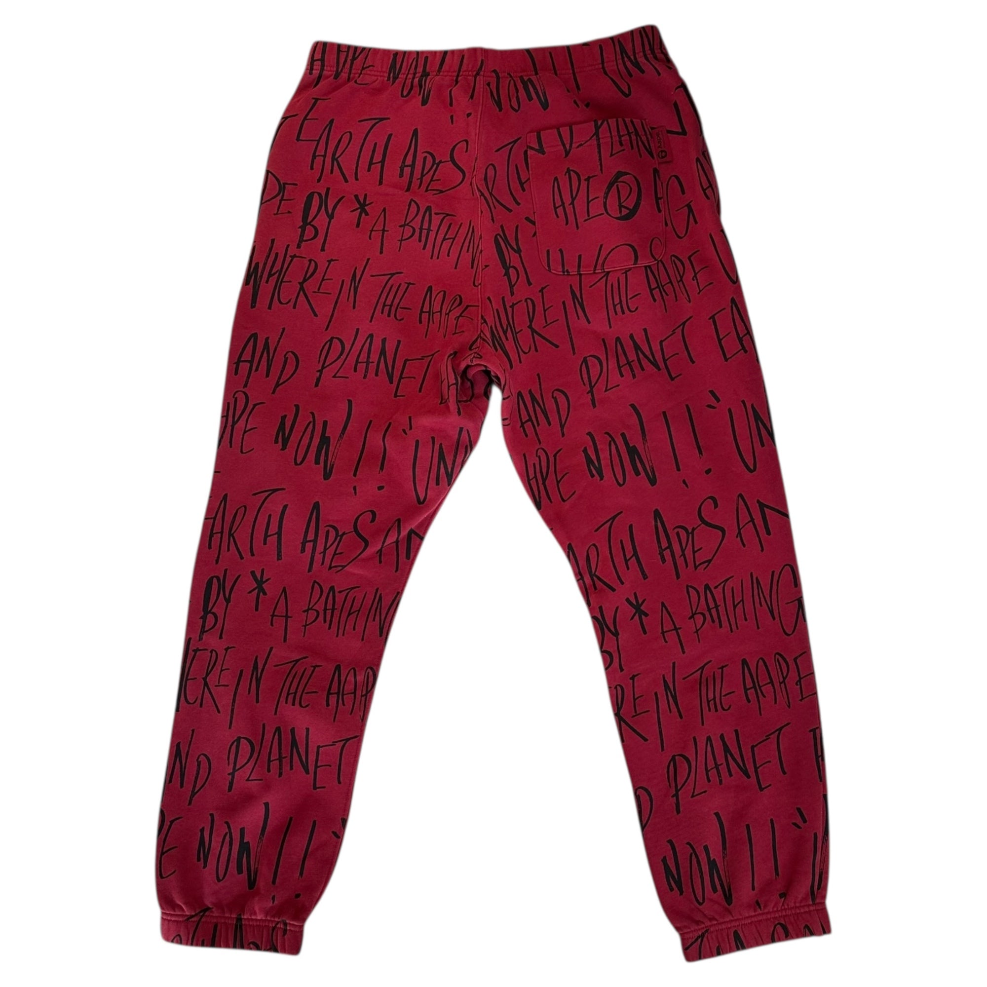 AAPE BY A BATHING APE(エーエイプバイアベイシングエイプ)   All-over print sweatpants 総柄 スウェット パンツ AAPPTM6796XXH M レッド