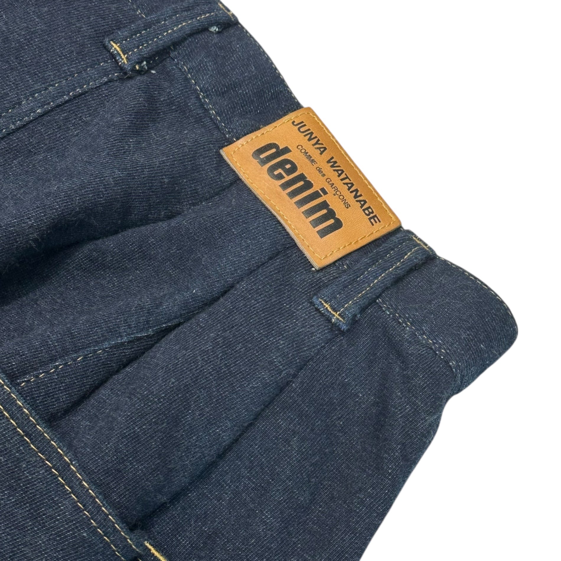 COMME des GARCONS JUNYA WATANABE(コムデギャルソンジュンヤワタナベ) 10AW Denim-like Sweat Sarouel Shorts デニムライク スウェット サルエル ショーツ JF-P203 S インディゴ AD2010 男性着用可能