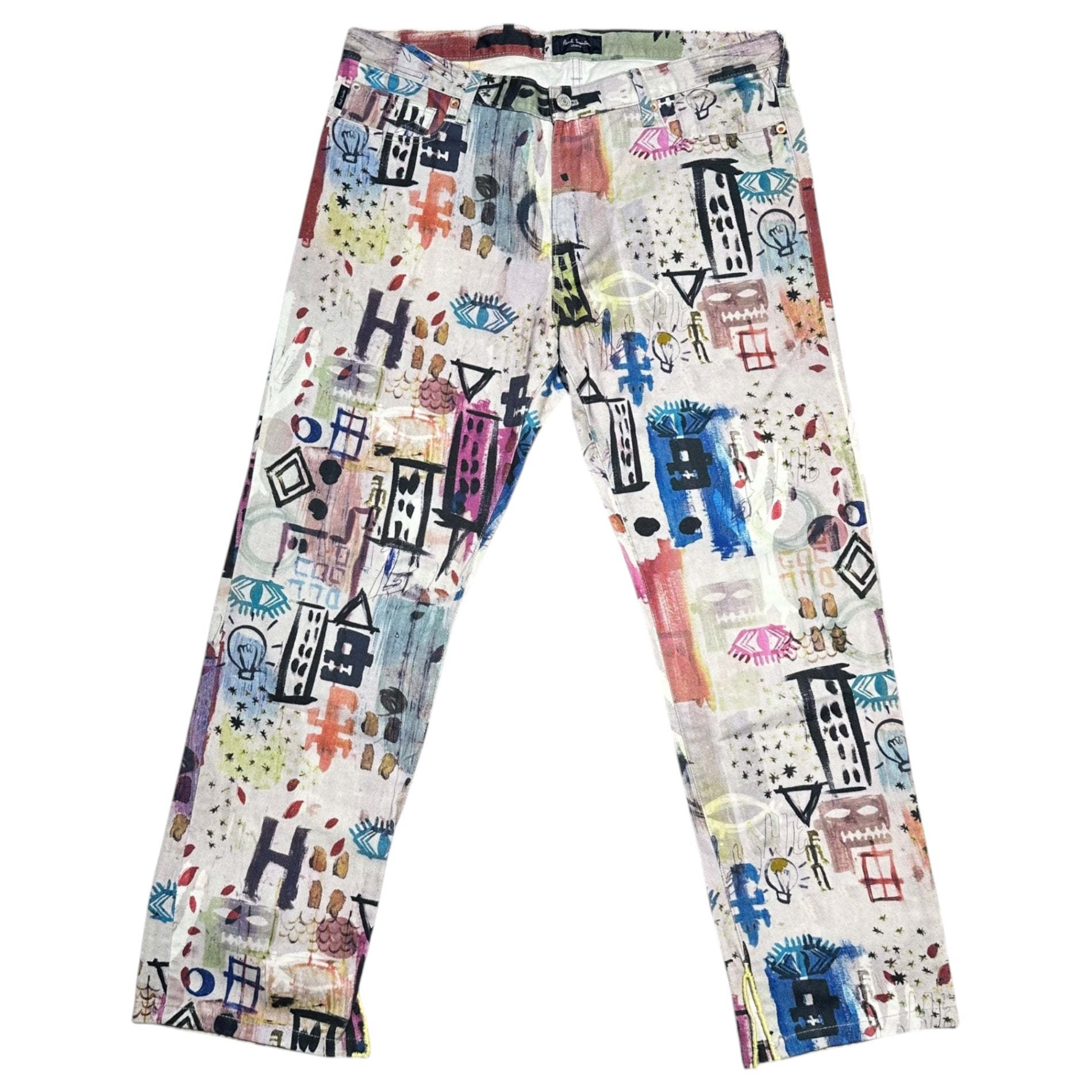 Paul Smith JEANS(ポールスミスジーンズ) Jean-Michel Basquiat All-Print Straight Pants ジャン＝ミシェル・バスキア オールプリント ストレート パンツ PJ-E5001＊-62418 XXL マルチカラー