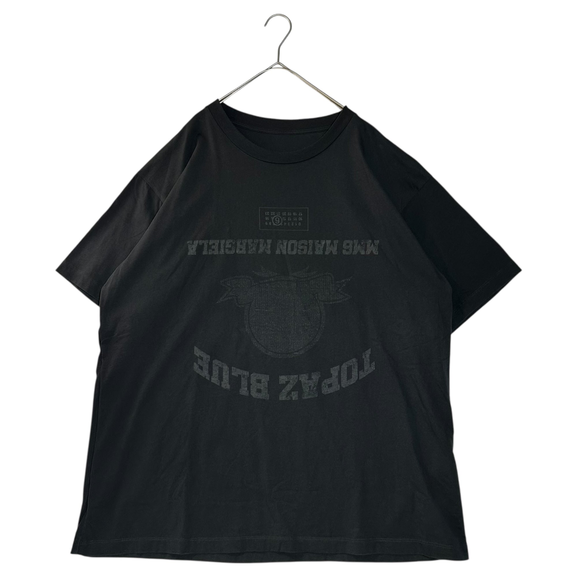 MM6 Maison Margiela(エムエムシックス) 25SS TOPAZ BLUE T-SHIRTS トパーズブルー Tシャツ SH0GC0041 XL ブラック オーバーサイズ ユニセックス