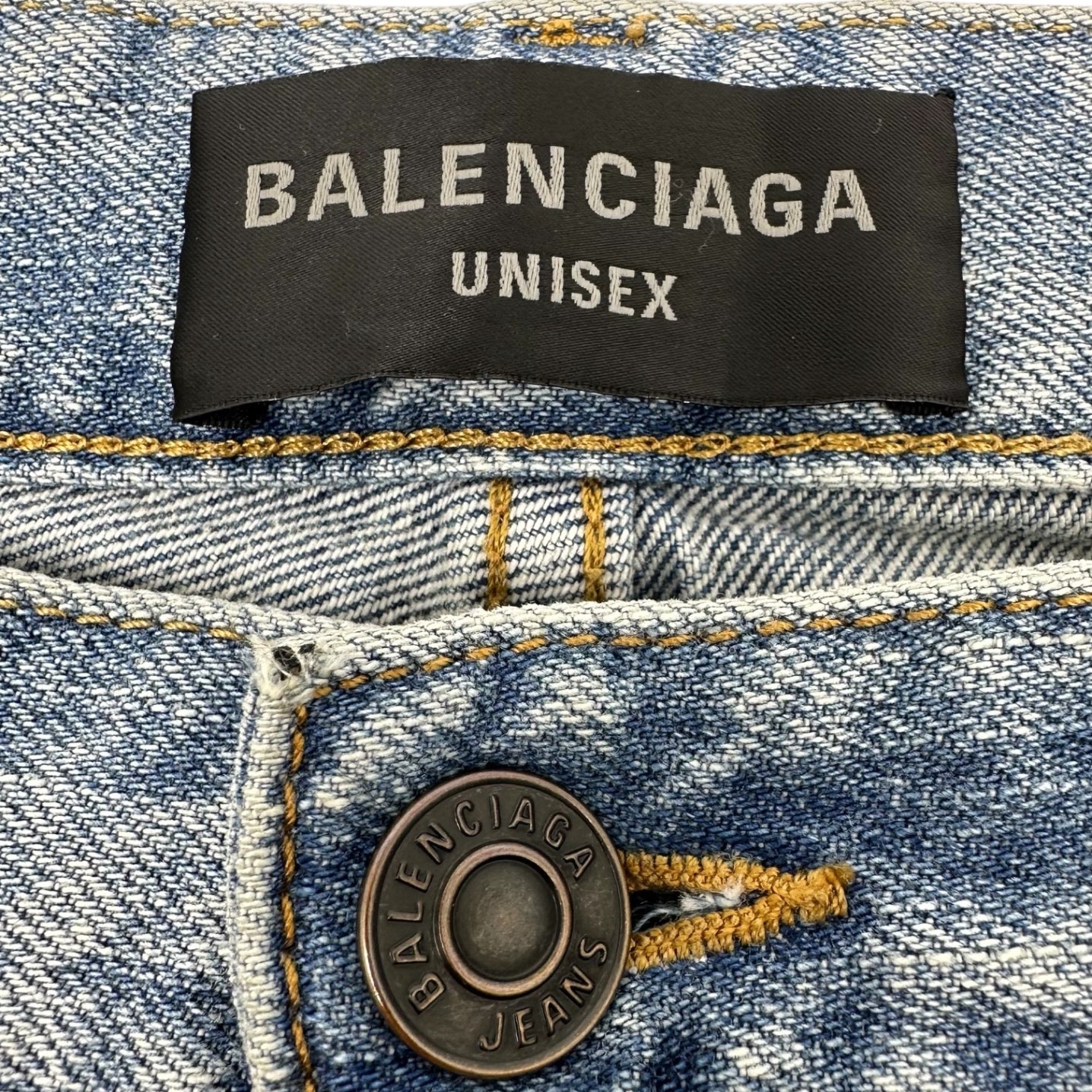 BALENCIAGA(バレンシアガ) 24SS Baggy Pants ウォッシュ加工 バギー デニム パンツ 745213 XS ライトインディゴ ワイド