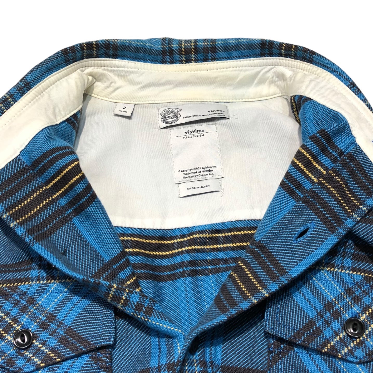 VISVIM(ビズビム/ヴィズヴィム) 12SS tartan check flannel shirt タータン チェック フランネル シャツ 0112105011012 2(M程度) ブルー ネルシャツ