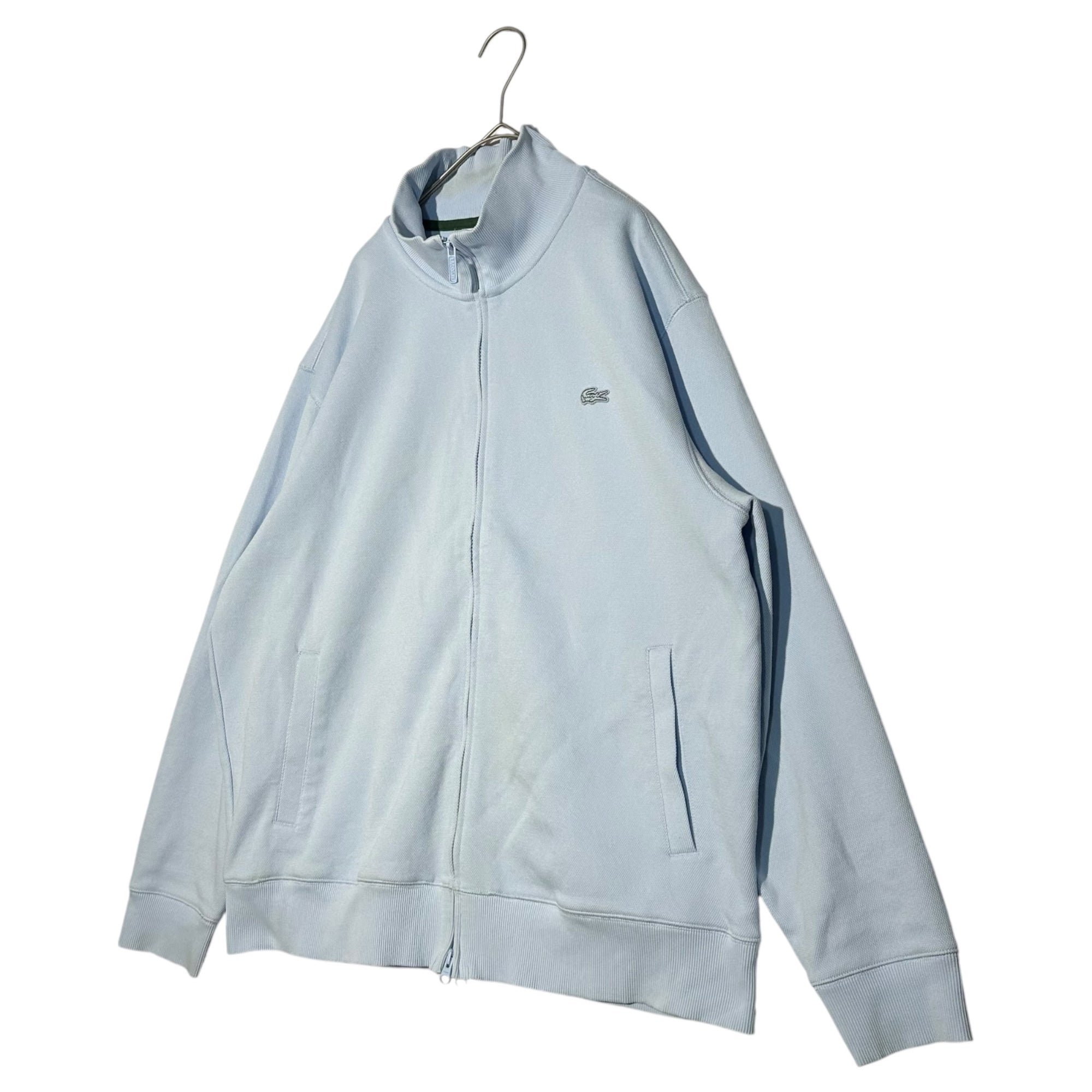 LACOSTE(ラコステ) Logo Track Jacket ロゴ 鹿の子 トラック ジャケット SH6417 US L スカイブルー 鹿の子ジップニット カーディガン ジャージ