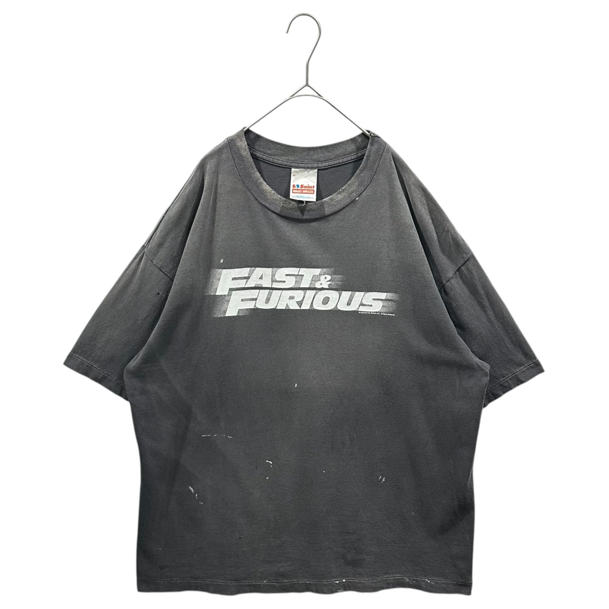 SAINT MICHAEL(セントマイケル) 2026SS FAST FURIOUS FF_SS T-SHIRT ヴィンテージ加工 Tシャツ SM-MK8-0000-C06 XL ブラック