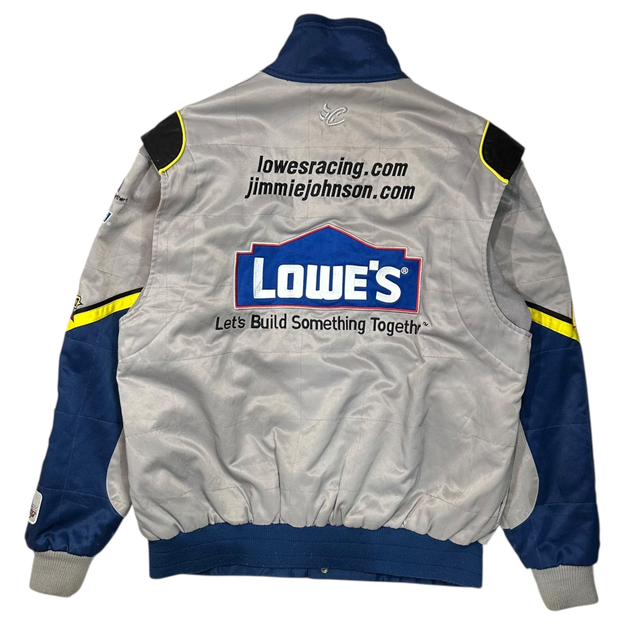VINTAGE(ヴィンテージ) 90's Patch Racing Jacket 90年代ワッペン レーシング ジャケット M グレー×ブルー CHASE