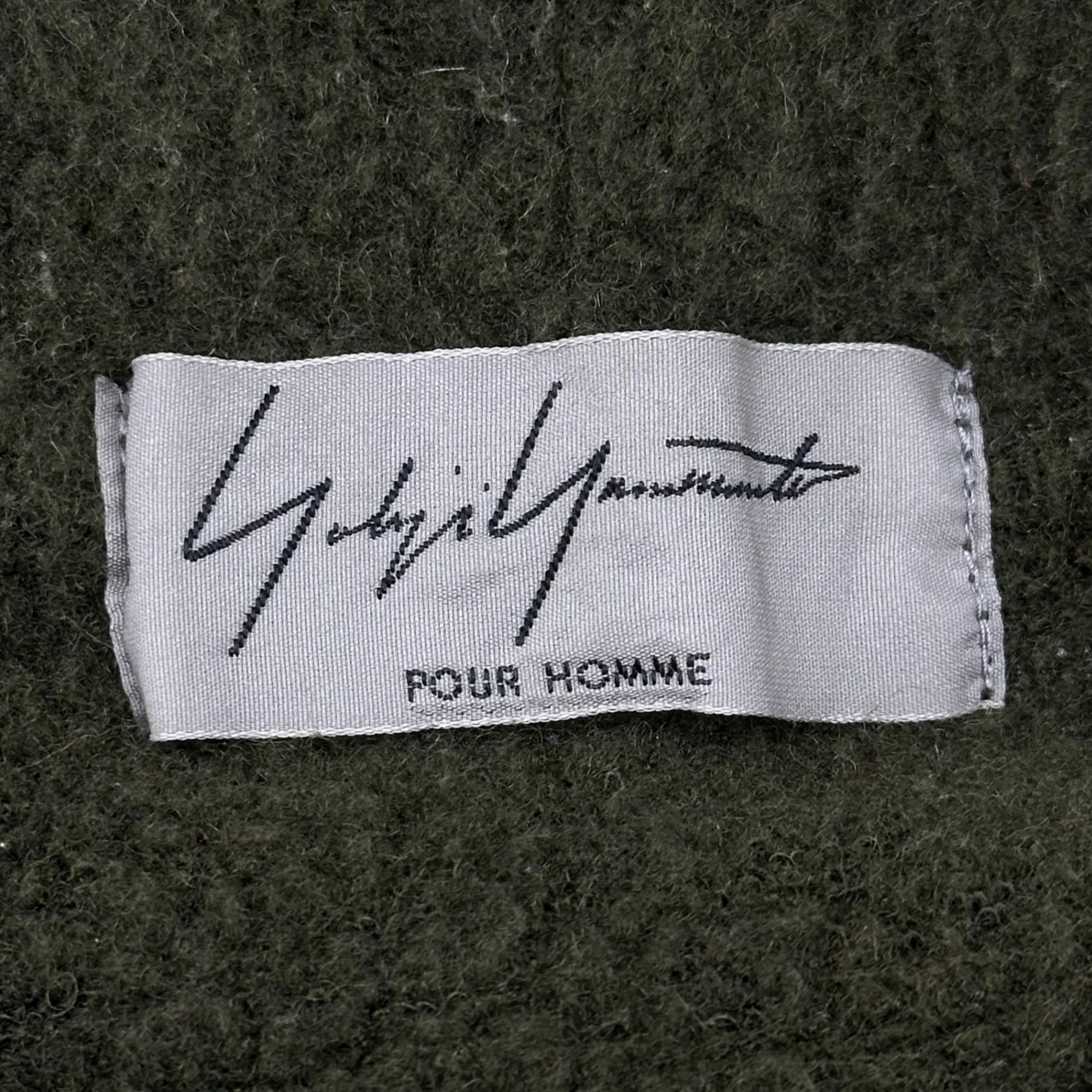 YOHJI YAMAMOTO POUR HOMME(ヨウジヤマモトプールオム) 15AW Inside Out Wool Zip Hoodie インサイドアウト ウール ジップ パーカー HY-T79-971 3 オリーブ