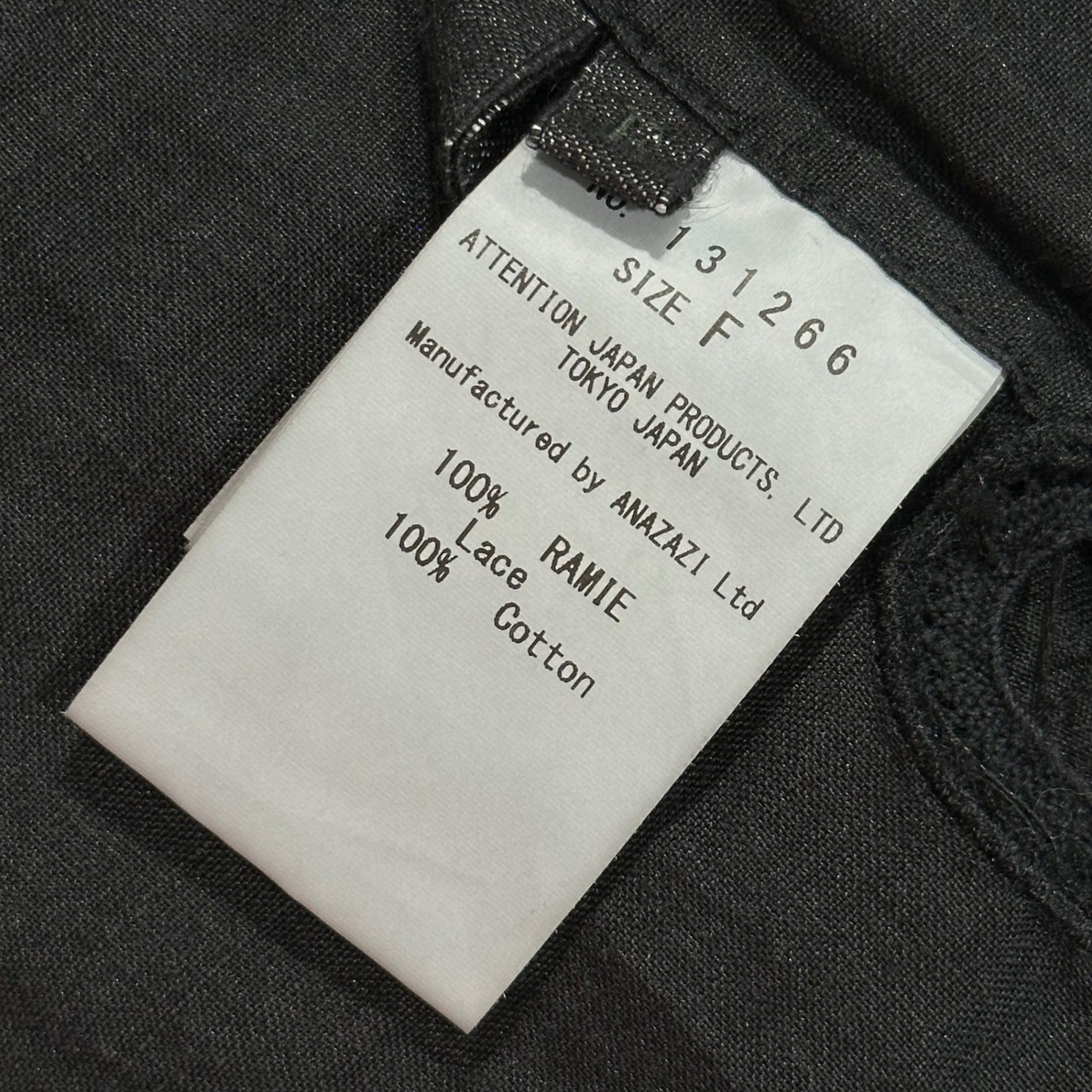 Vlas Blomme(ヴラスブラム) Linen lace camisole リネン レース キャミソール 131266 FREE ブラック