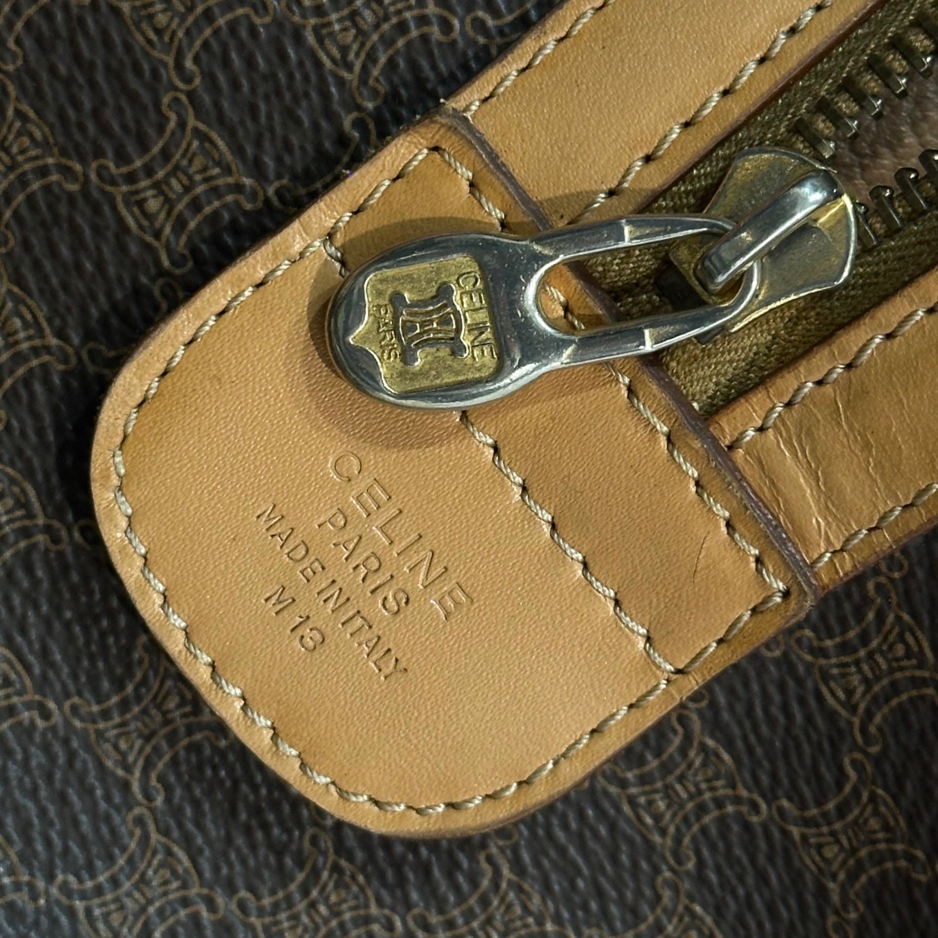 CELINE(セリーヌ) Macadam Pattern Mini Boston Bag マカダム柄 ミニ ボストン バッグ M13 ベージュ ヴィンテージ OLD