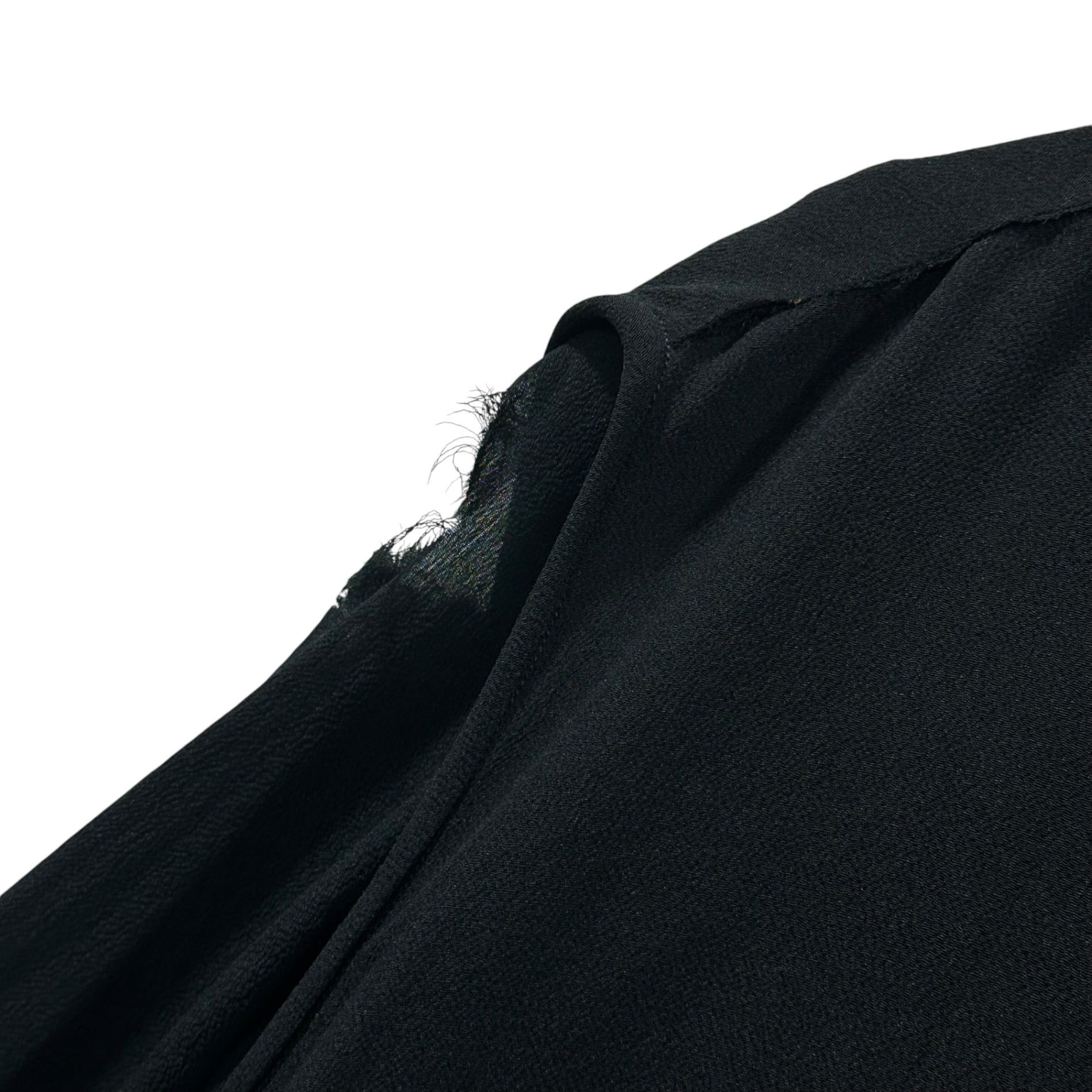 Euro antique(ヨーロッパアンティーク) 10～20's victoria rayon layered long onepiece レーヨンのレイヤードワンピース ウエスト：約72cm,着丈：約126cm/各所ダメージ有 ブラック