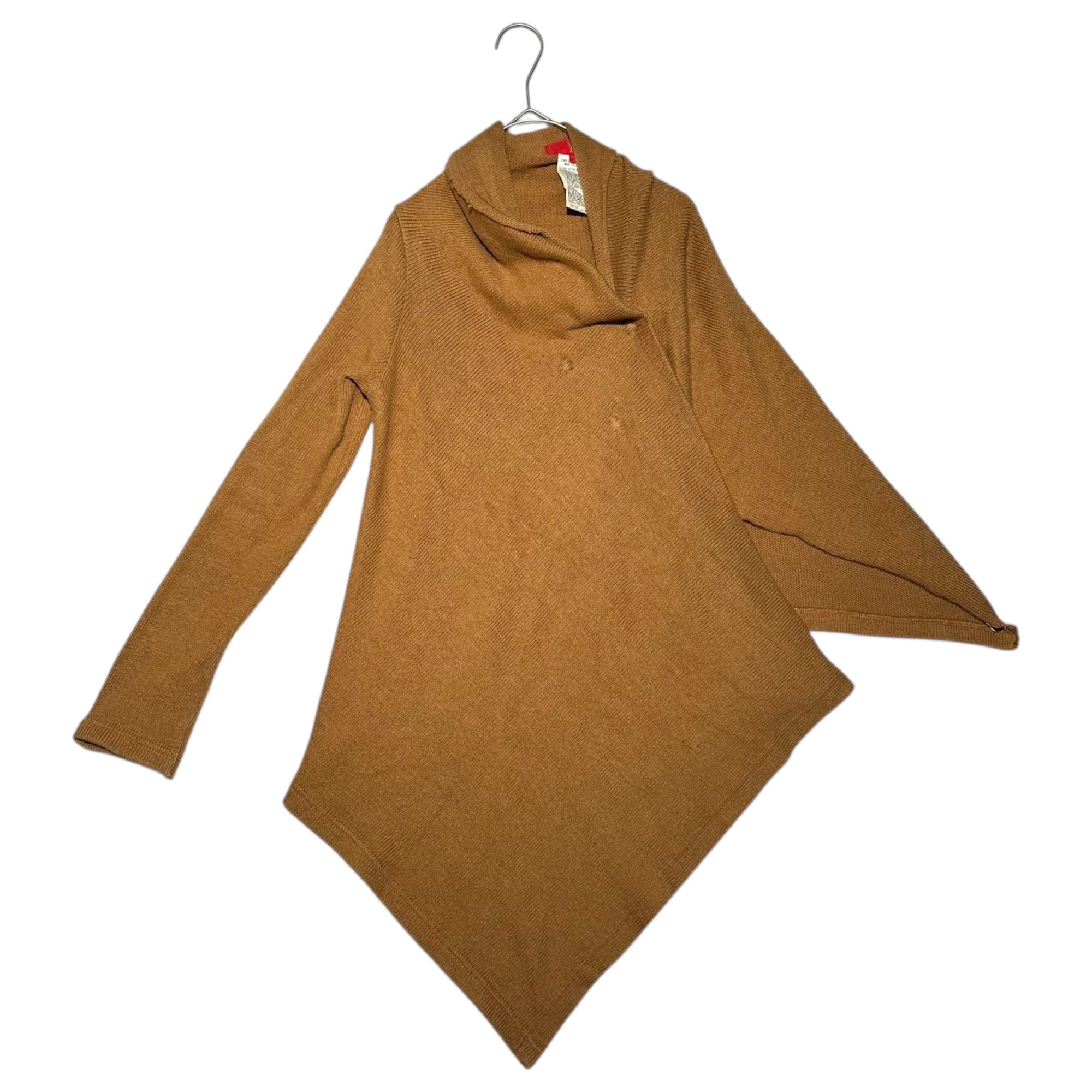 Y's Red Label(ワイズレッドレーベル) Deformed knit cardigan 変形 ニット カーディガン YB-T85-077 2(M程度) マスタード