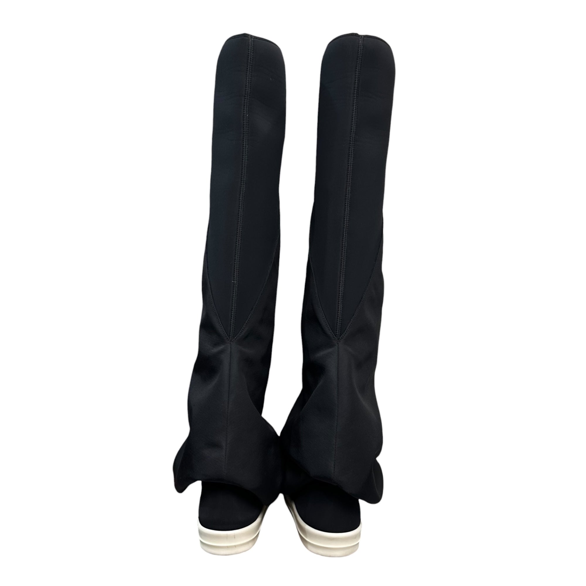 Rick Owens DRKSHDW(リックオウエンスダークシャドウ) 23SS FETISH フェティッシュ DU01D1815 MU 911 43(約28.0cm) ブラック×ホワイト ニーハイ ブーツ スニーカー
