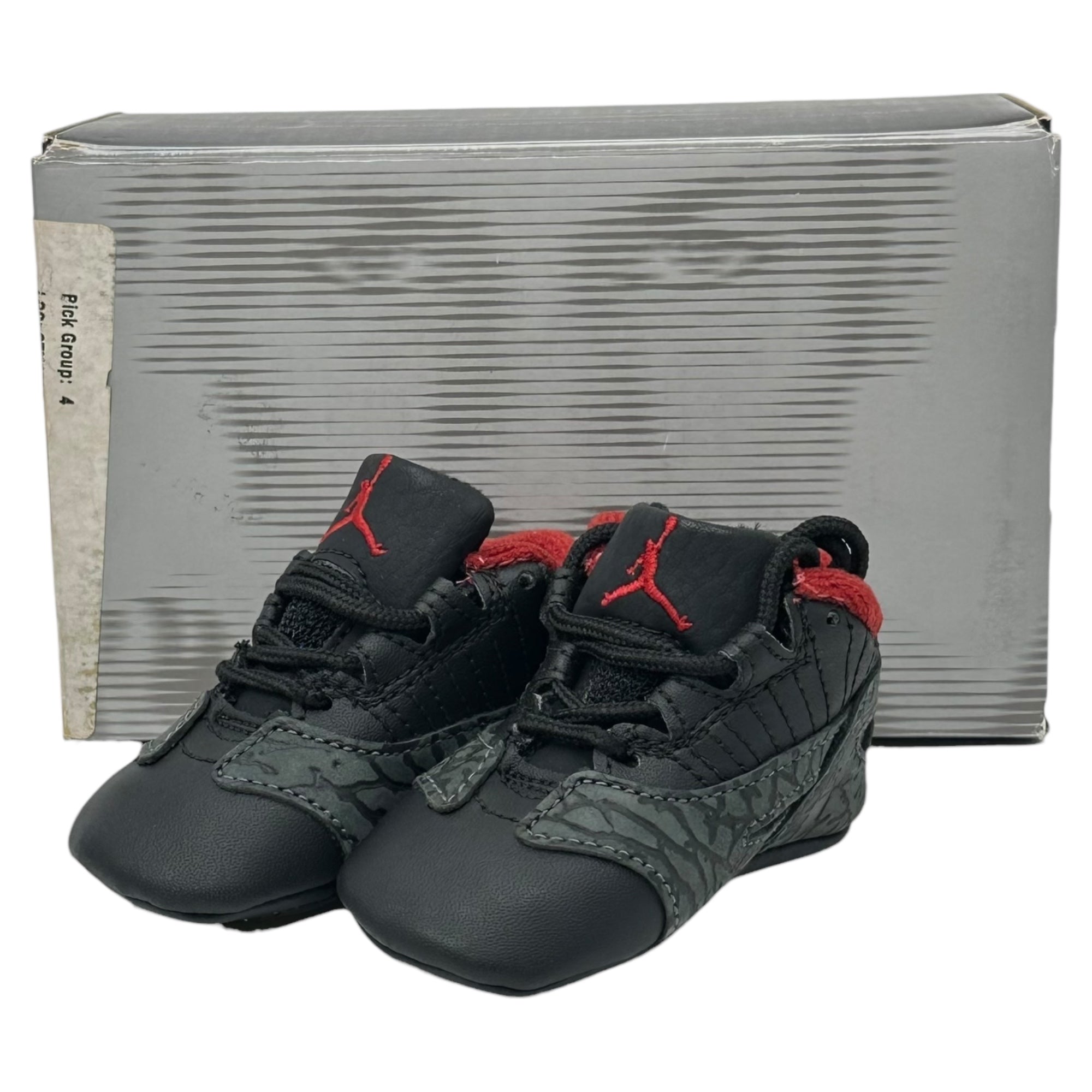 NIKE(ナイキ) 2004 FIRST JORDAN 11 RETRO LOW ファースト ジョーダン 11 レトロ ロー 306005-061 US 1C(7cm) ブラック×レッド セメント エレファント キッズ ベイビー スニーカー