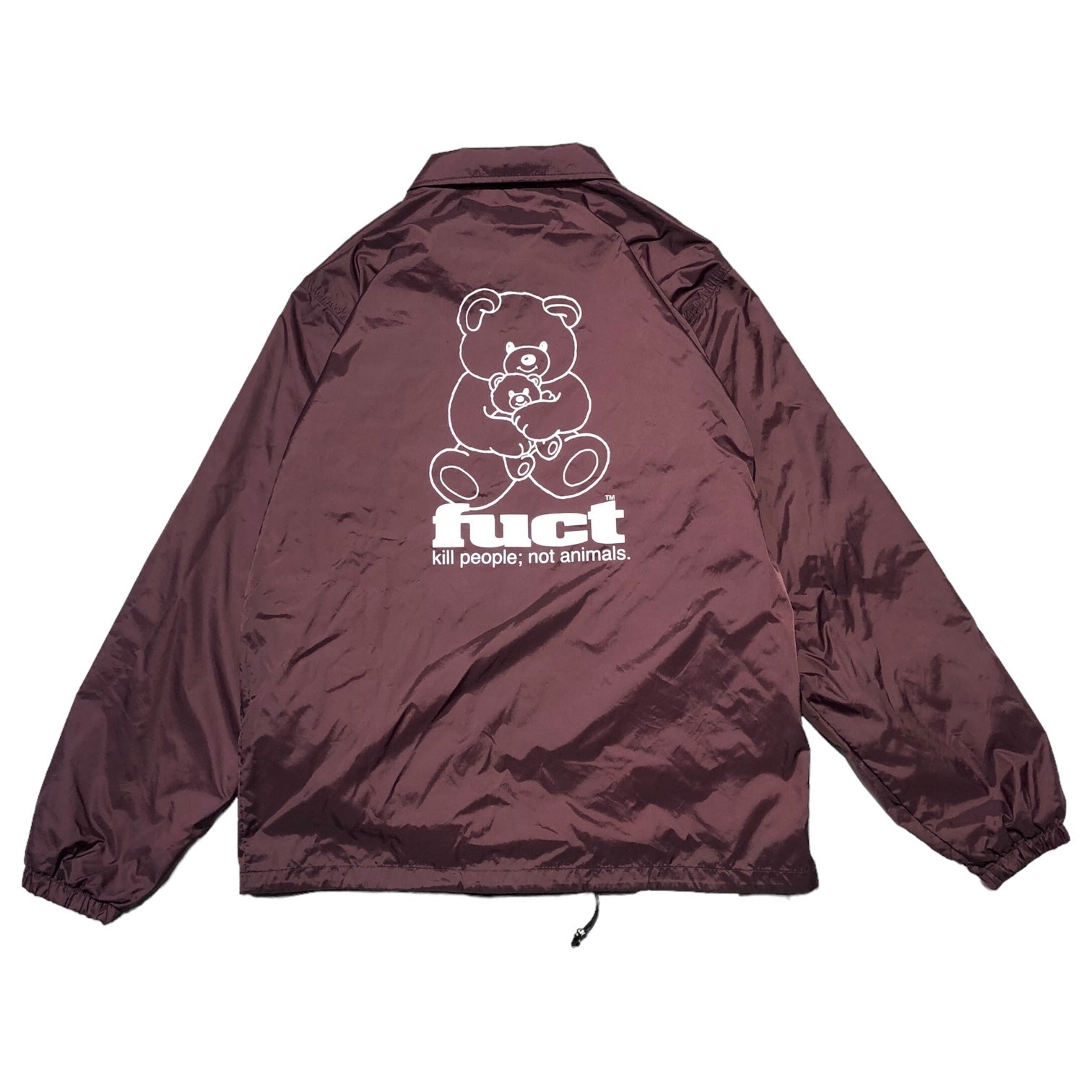 FUCT SSDD(ファクト) O.G.BEAR coach jacket ベアー コーチジャケット 熊 M ボルドー