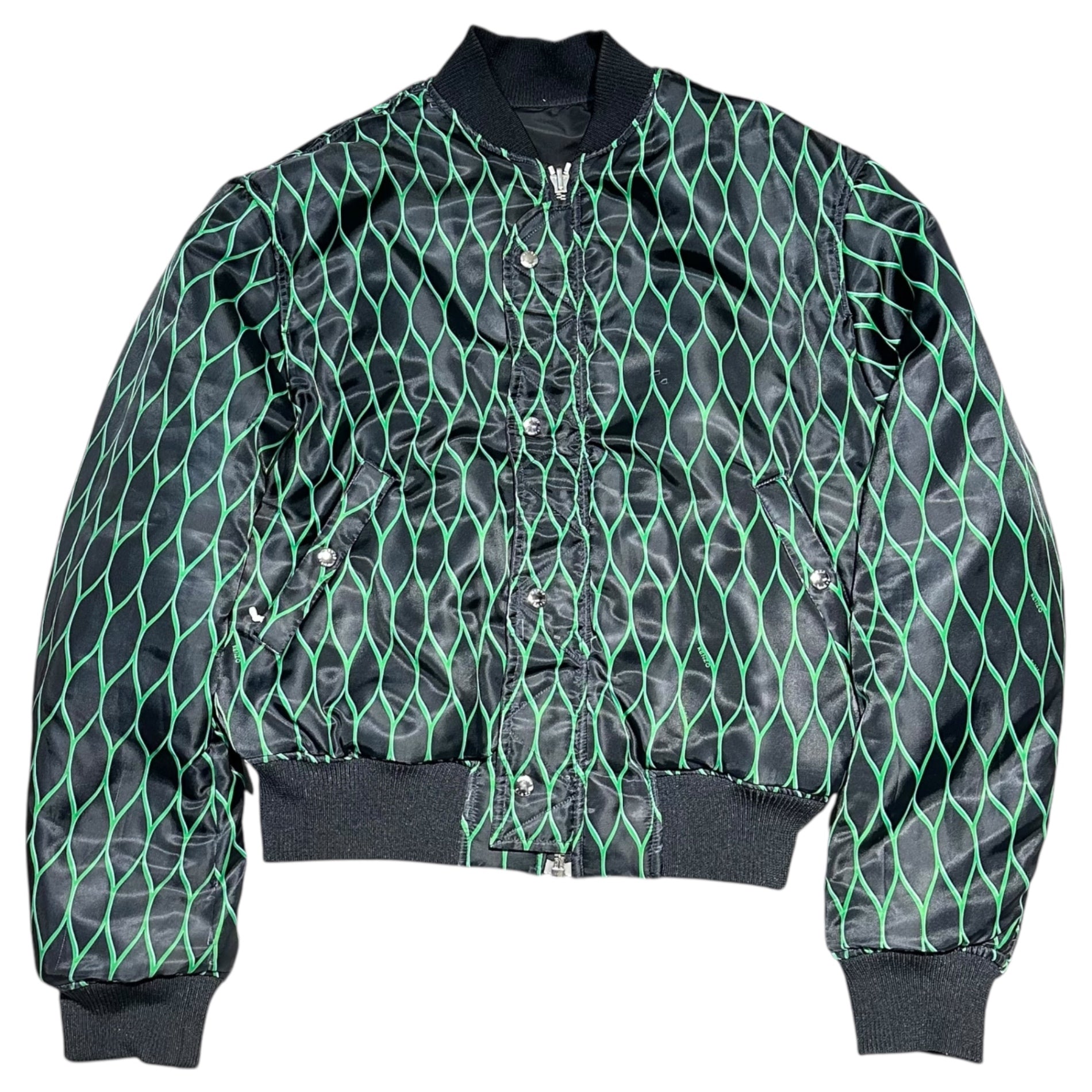KENZO×H&M(ケンゾー×エイチアンドエム) Reversible Bomber Jacket リバーシブル ボンバー ジャケット S ブラック×グリーン コラボ MA-1 ブルゾン