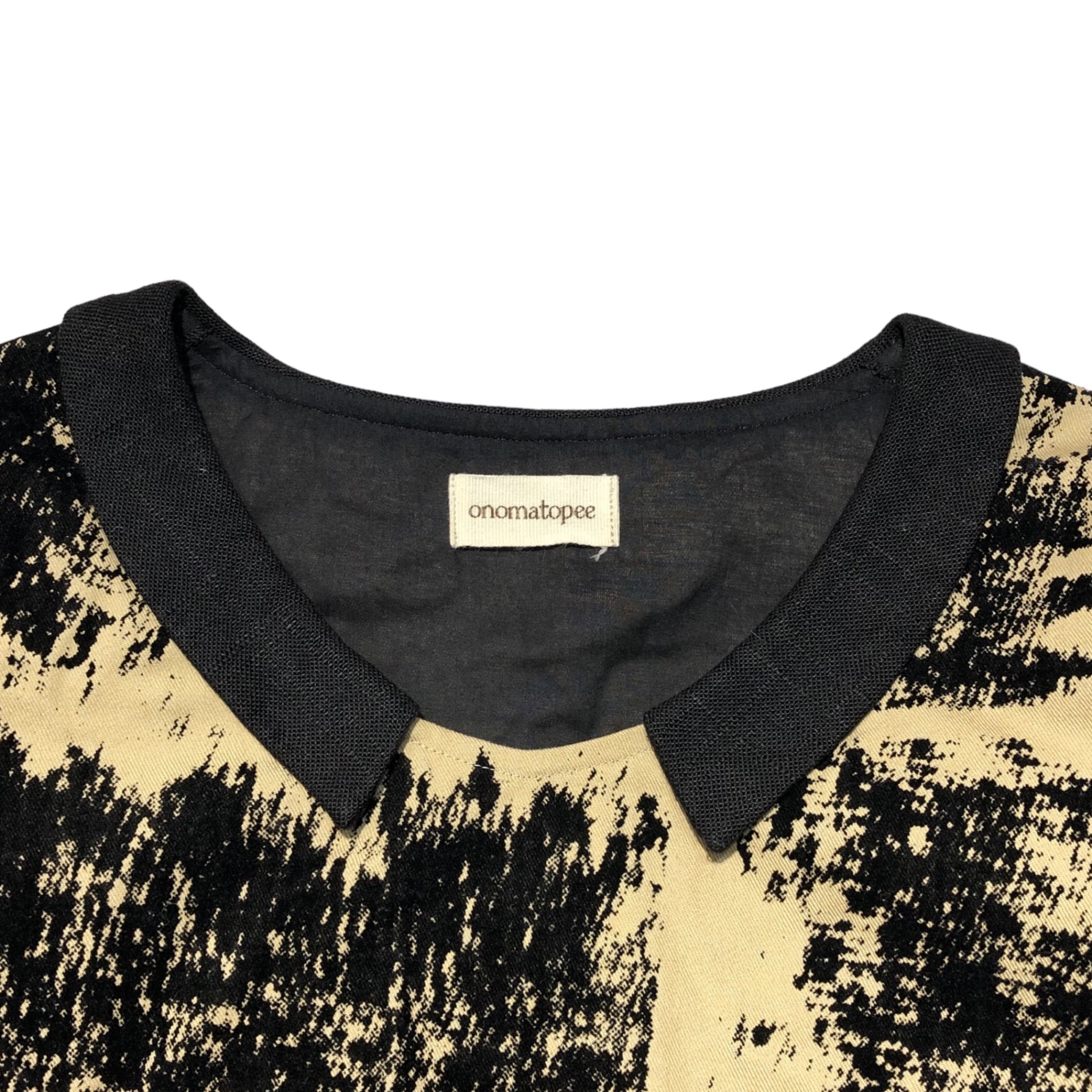 onomatopee(オノマトペ) Layered type blouse レイヤードタイプ ブラウス FREE ベージュ×ブラック