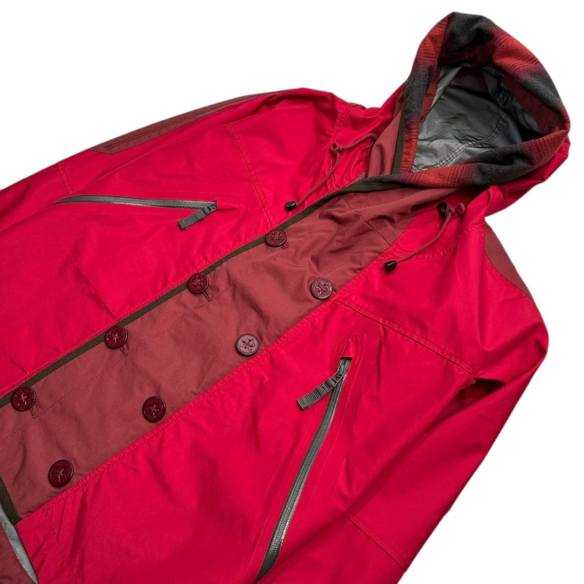 MARITHE FRANCOIS GIRBAUD(マリテフランソワジルボー) Old Double-Nylon Parka オールド ダブル ナイロン パーカー  M7-4658 M レッド