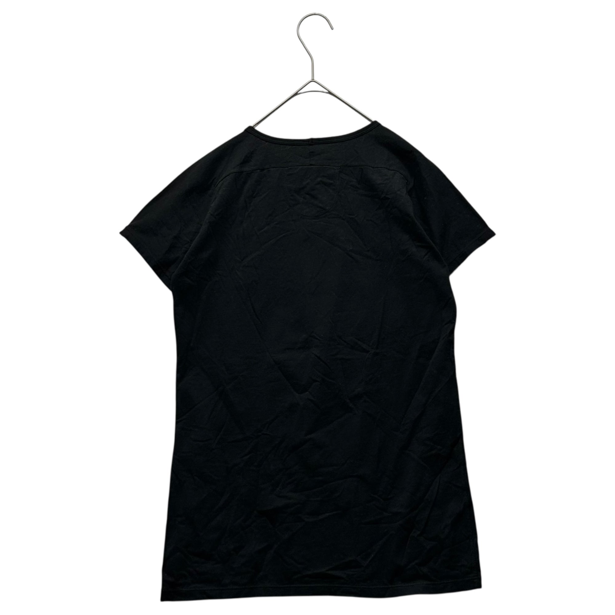 MARITHE FRANCOIS GIRBAUD(マリテフランソワジルボー) 00's Text Glitter Print T-Shirt テキスト ラメ プリント Tシャツ F5-6954 S ブラック Y2K