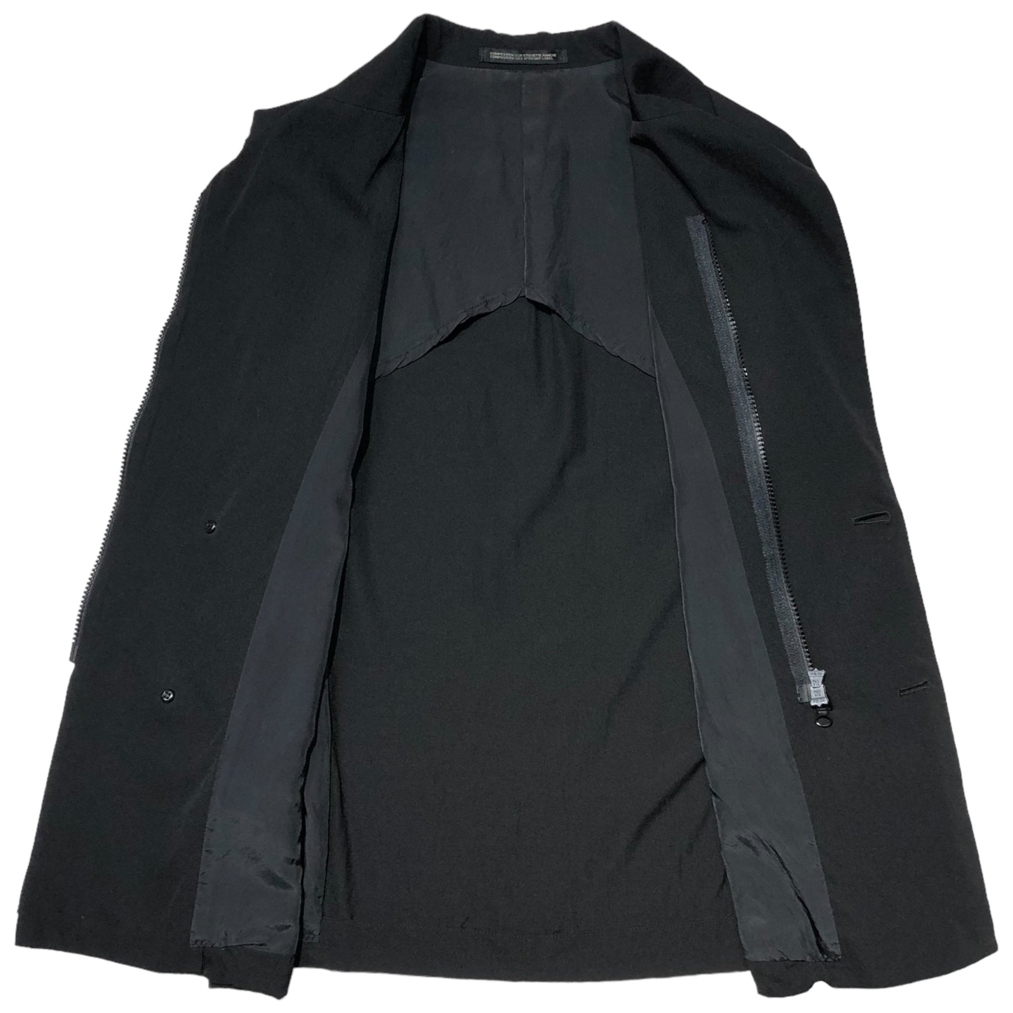 Y's(ワイズ) Zip modified design tailored jacket ジップ 変形 デザインテーラード ジャケット YQ-J14-102 4(L~XL程度) ブラック