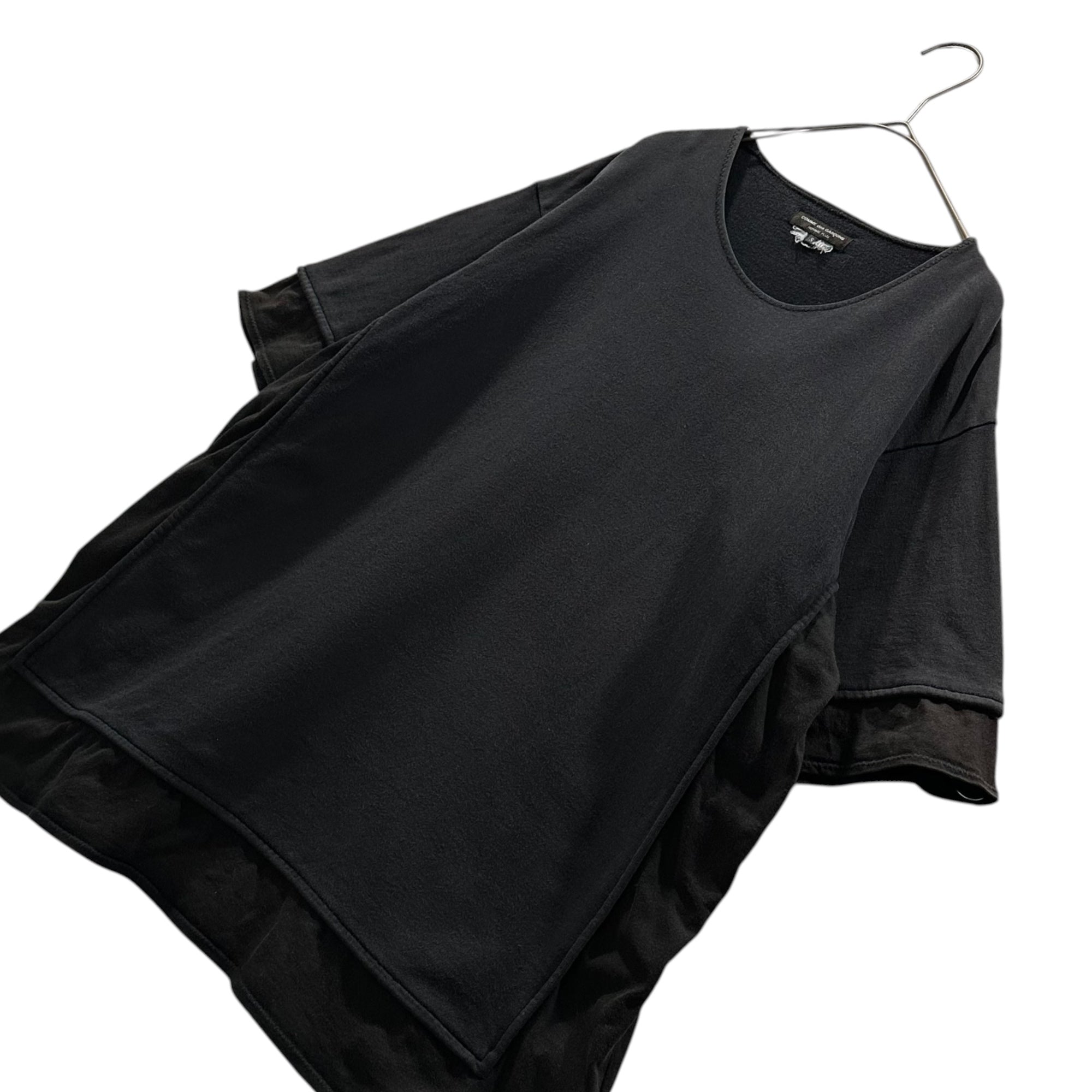 COMME des GARCONS HOMME PLUS(コムデギャルソンオムプリュス) 17SS "THE KING IS NAKED" Layered Reconstructed T-Shirt 裸の王様 レイヤード 再構築 半袖 Tシャツ PS-T009 S ブラック AD2016