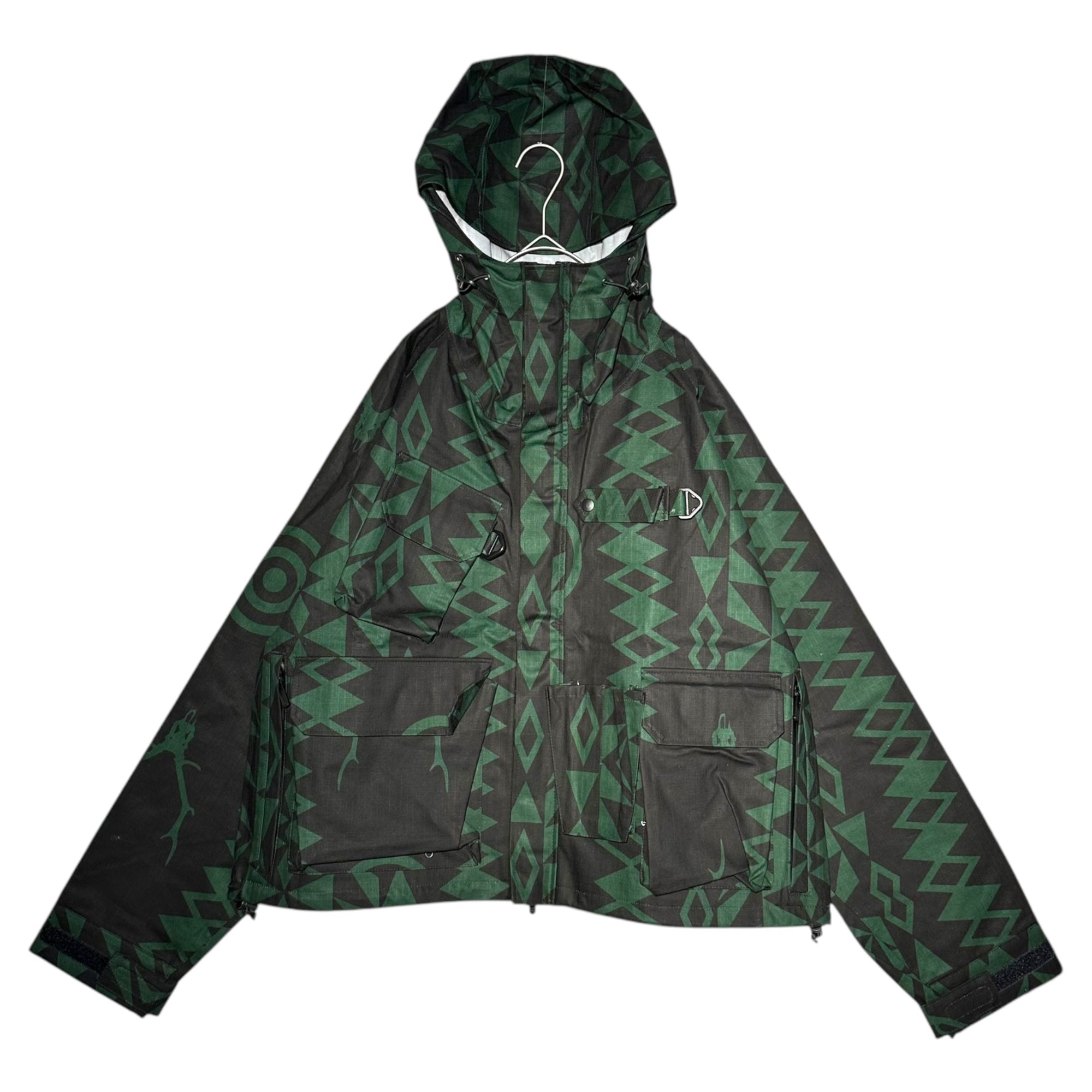 South2 West8 S2W8(サウス2ウエスト8) 22AW River Trek Jacket – Cotton Ripstop / 3 Layer リバー トレック ジャケット - コットンリップストップ 3レイヤー LQ671 L ブラック×グリーン マウンテンパーカー ショート丈 ブルゾン