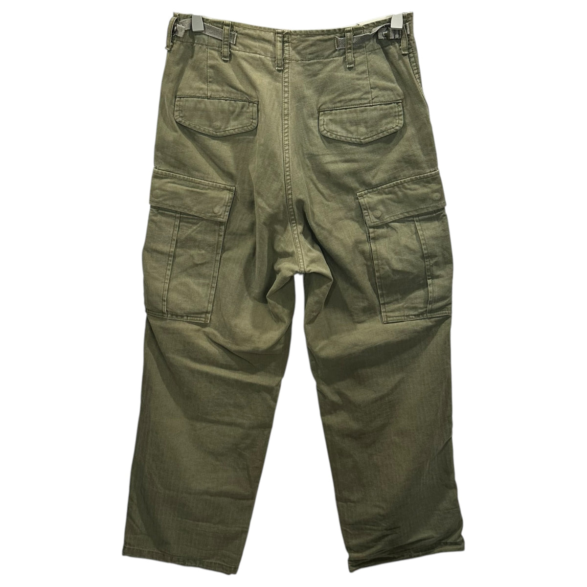 tricot COMME des GARCONS(トリココムデギャルソン) 2003SS Herringbone Military Cargo Pants ヘリンボーン ミリタリー カーゴ パンツ TI-P001 S セージグリーン AD2002 USED加工