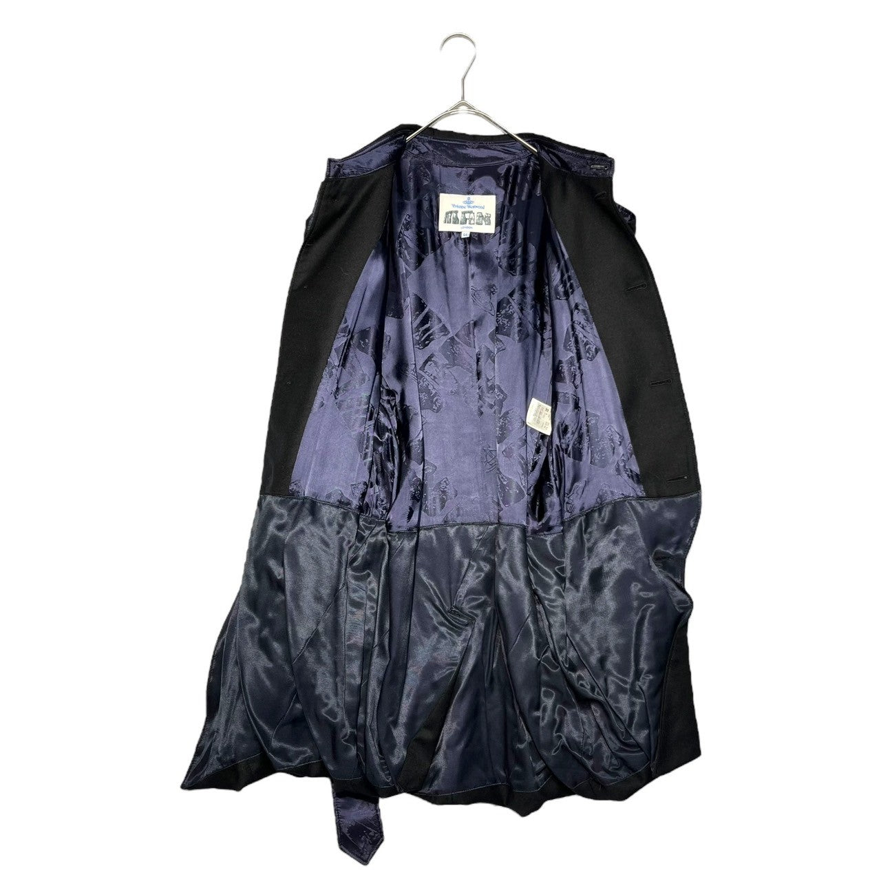 Vivienne Westwood MAN(ヴィヴィアンウエストウッドマン) 11AW Hem switching wool trench coat 裾切替 ウール トレンチコート VI-M1＊-79821 44(S) ブラック