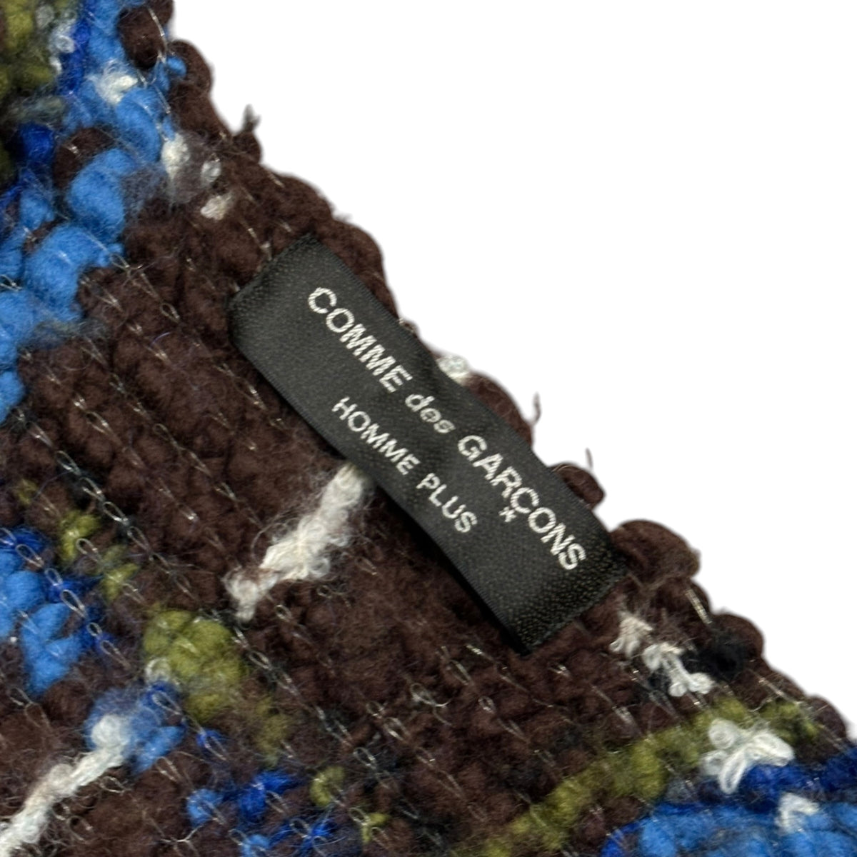 COMME des GARCONS HOMME PLUS(コムデギャルソンオムプリュス) 2004AW ”Lost Englishman” Checked Chunky-Gauge Wool Zip Knit Cardigan チェック ローゲージ ウール ジップ ニット カーディガン 表記無(M程度) ブラウン×ブルー×グリーン