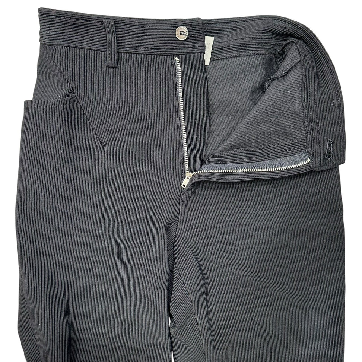 COMME des GARCONS(コムデギャルソン) 1990's Nylon-Cotton Ribbed Cropped Pants ナイロン コットン リブ クロップド パンツ GP-11007S S ブラック AD1989 90s アーカイブ