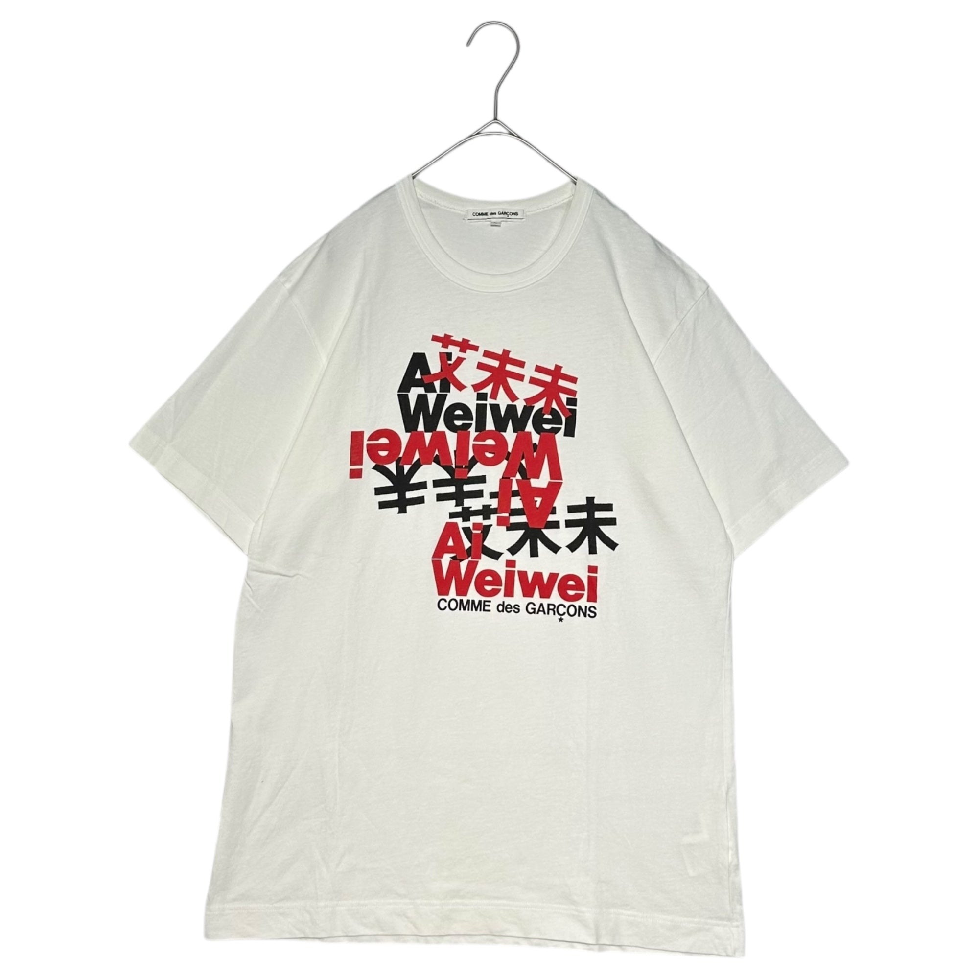COMME des GARCONS(コムデギャルソン) 12SS Ai Wei Wei Exhibition Limited Edition Print T-Shirt Ai Wei Wei展限定 プリント Tシャツ OI-T096 L ホワイト×ブラック×レッド AD2012