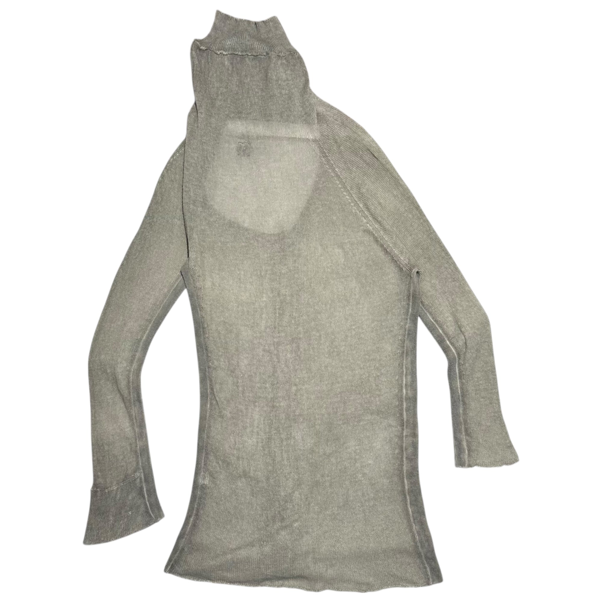 Y's(ワイズ) Redesigned Long Knit Cardigan 再構築 デザイン ロング ニット カーディガン 2 グレー